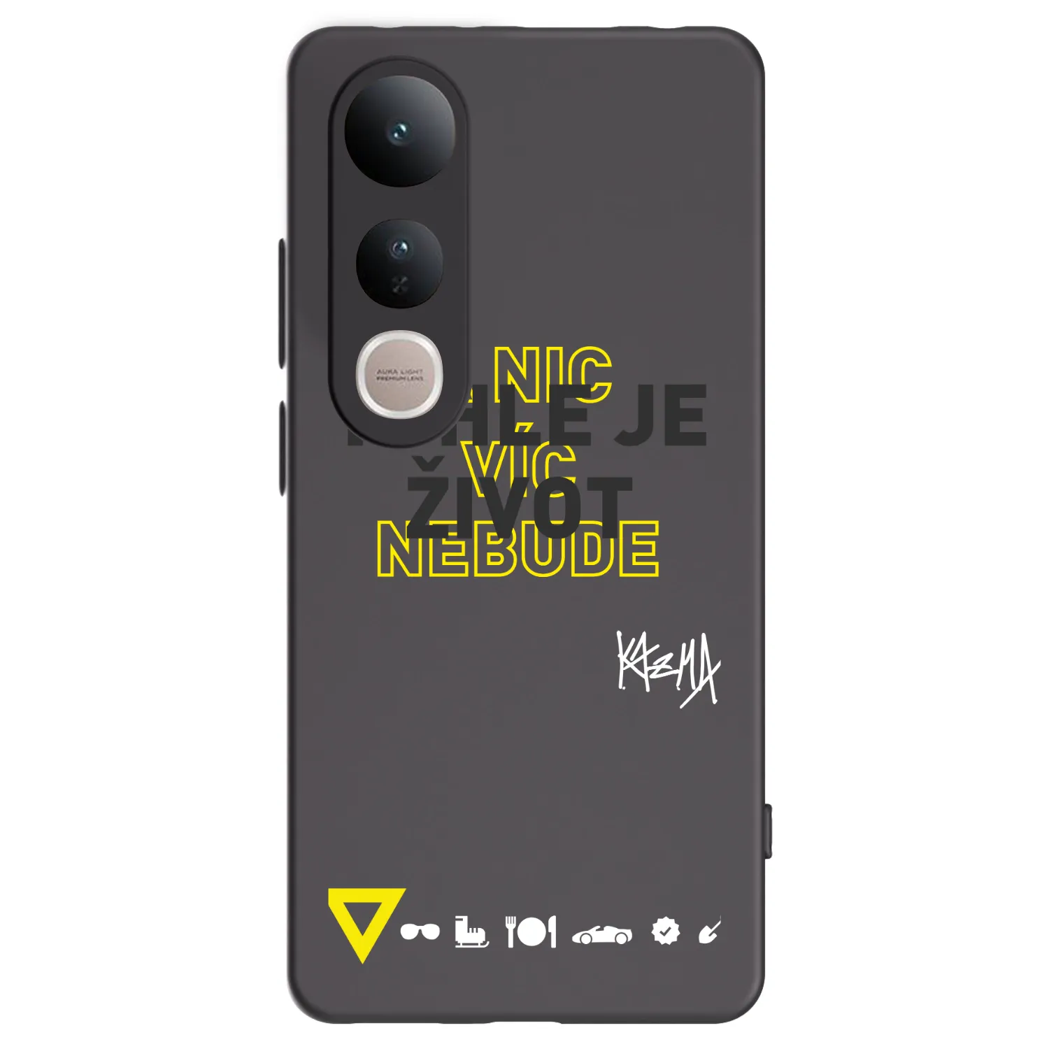 Picasee silikónový čierny obal pre Vivo V50 Lite 5G - Kazma - TOHLE JE ŽIVOT A NIC VÍC NEBUDE