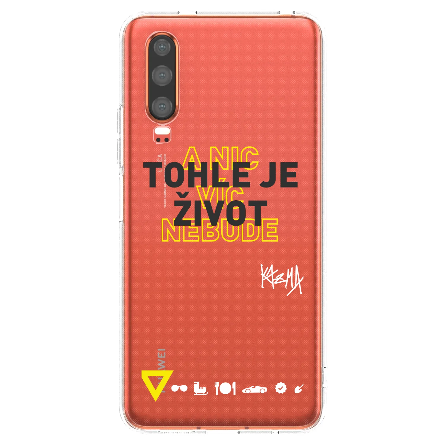 Picasee silikónový prehľadný obal pre Huawei P30 - Kazma - TOHLE JE ŽIVOT A NIC VÍC NEBUDE