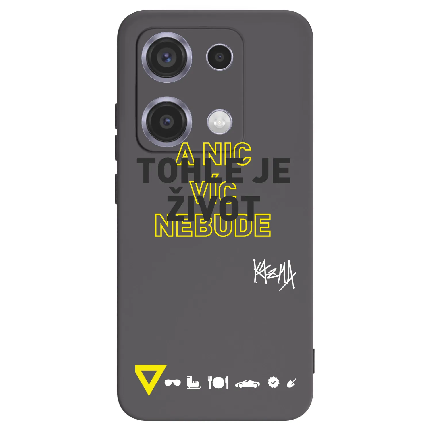 Picasee silikónový čierny obal pre Xiaomi Redmi Note 14S - Kazma - TOHLE JE ŽIVOT A NIC VÍC NEBUDE