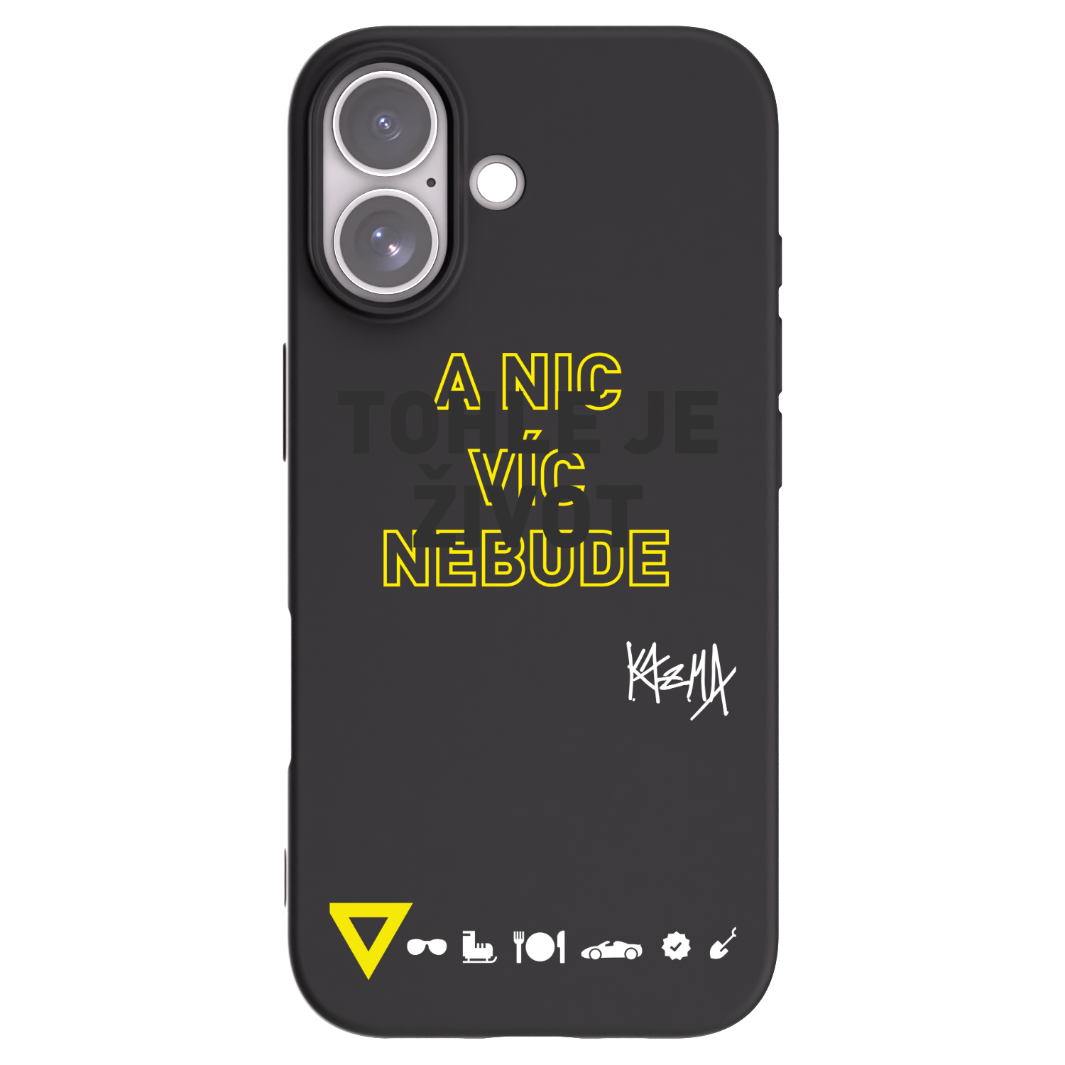 Picasee silikónový čierny obal pre Apple iPhone 17 - Kazma - TOHLE JE ŽIVOT A NIC VÍC NEBUDE
