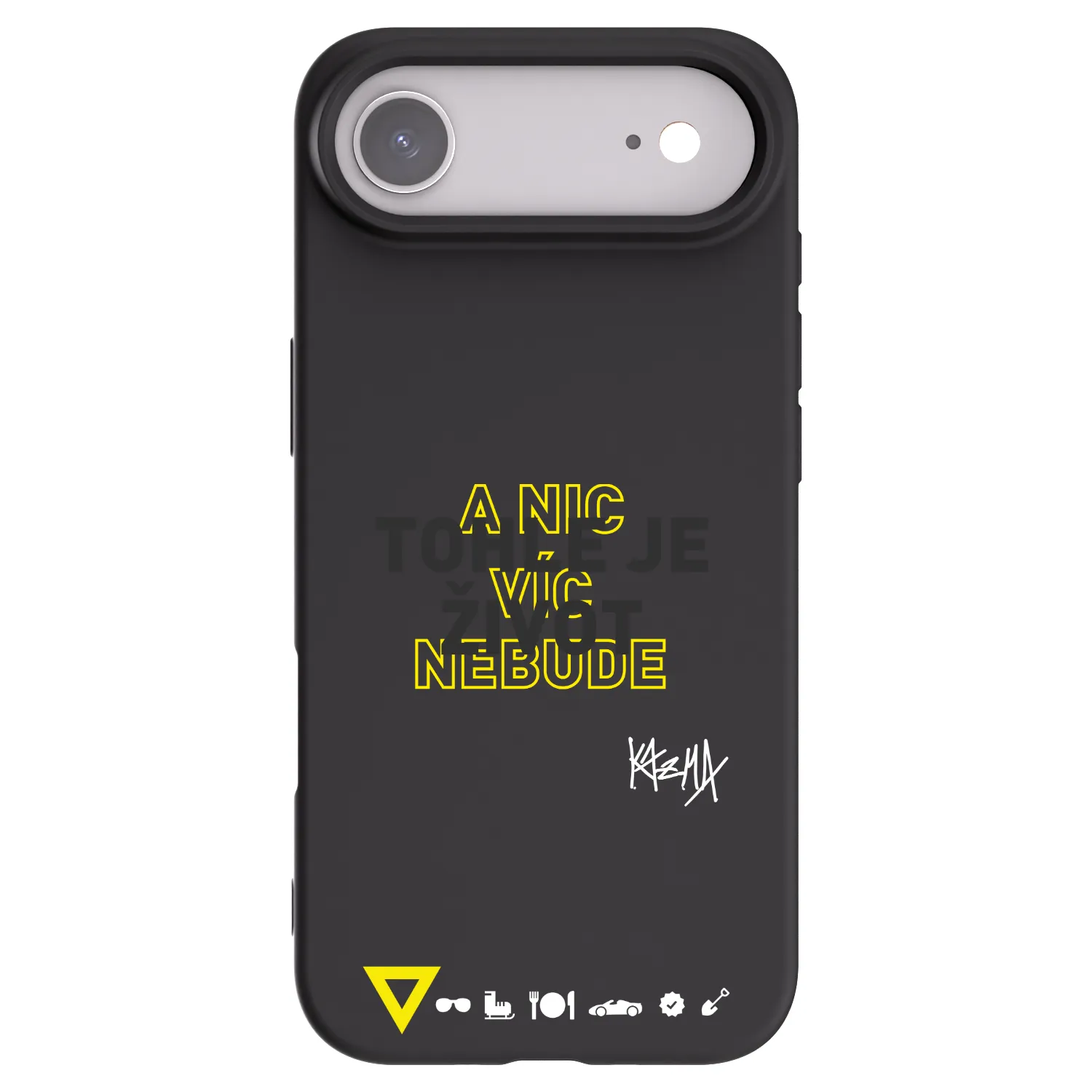 Picasee silikónový čierny obal pre Apple iPhone Air - Kazma - TOHLE JE ŽIVOT A NIC VÍC NEBUDE