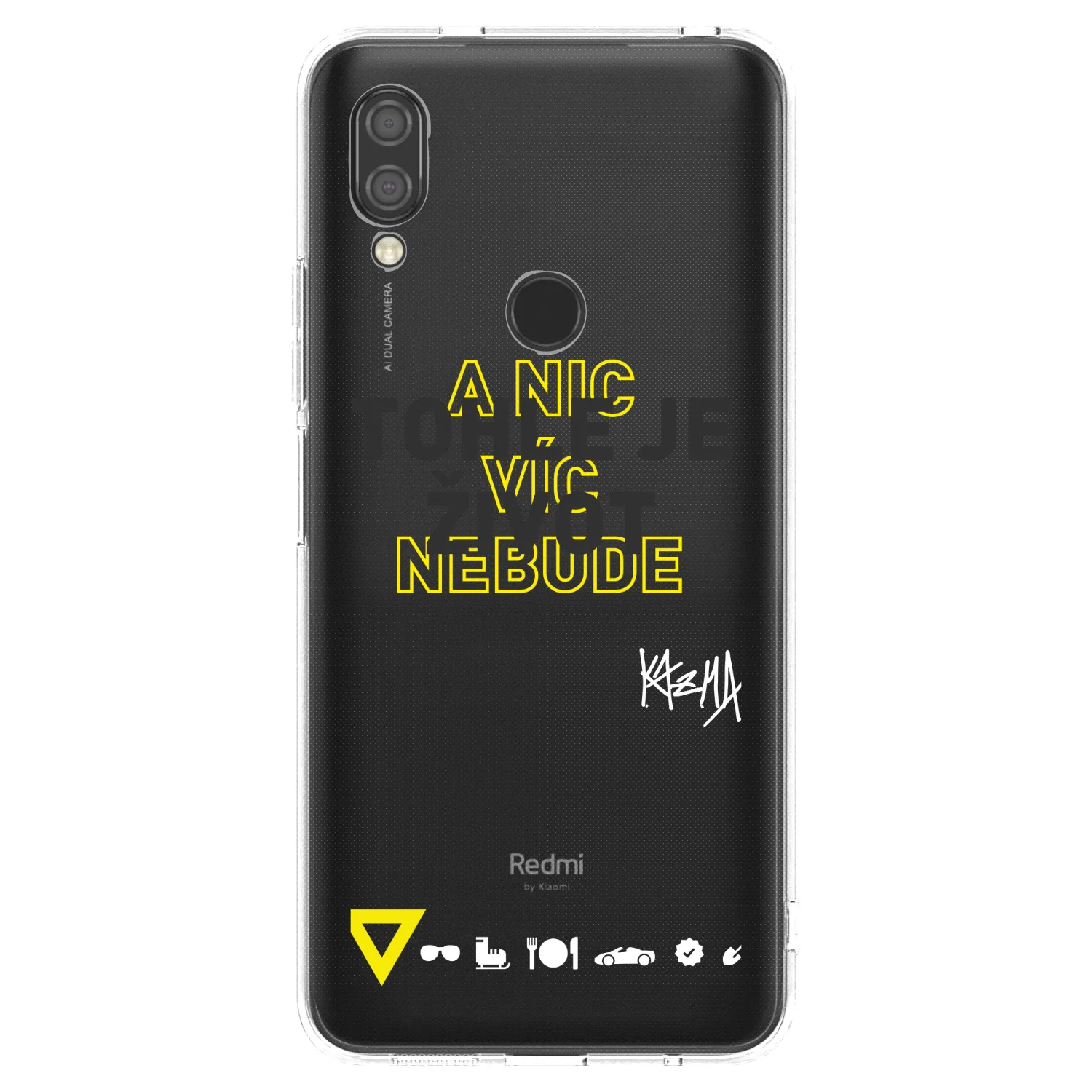 Picasee silikónový prehľadný obal pre Xiaomi Redmi 7 - Kazma - TOHLE JE ŽIVOT A NIC VÍC NEBUDE