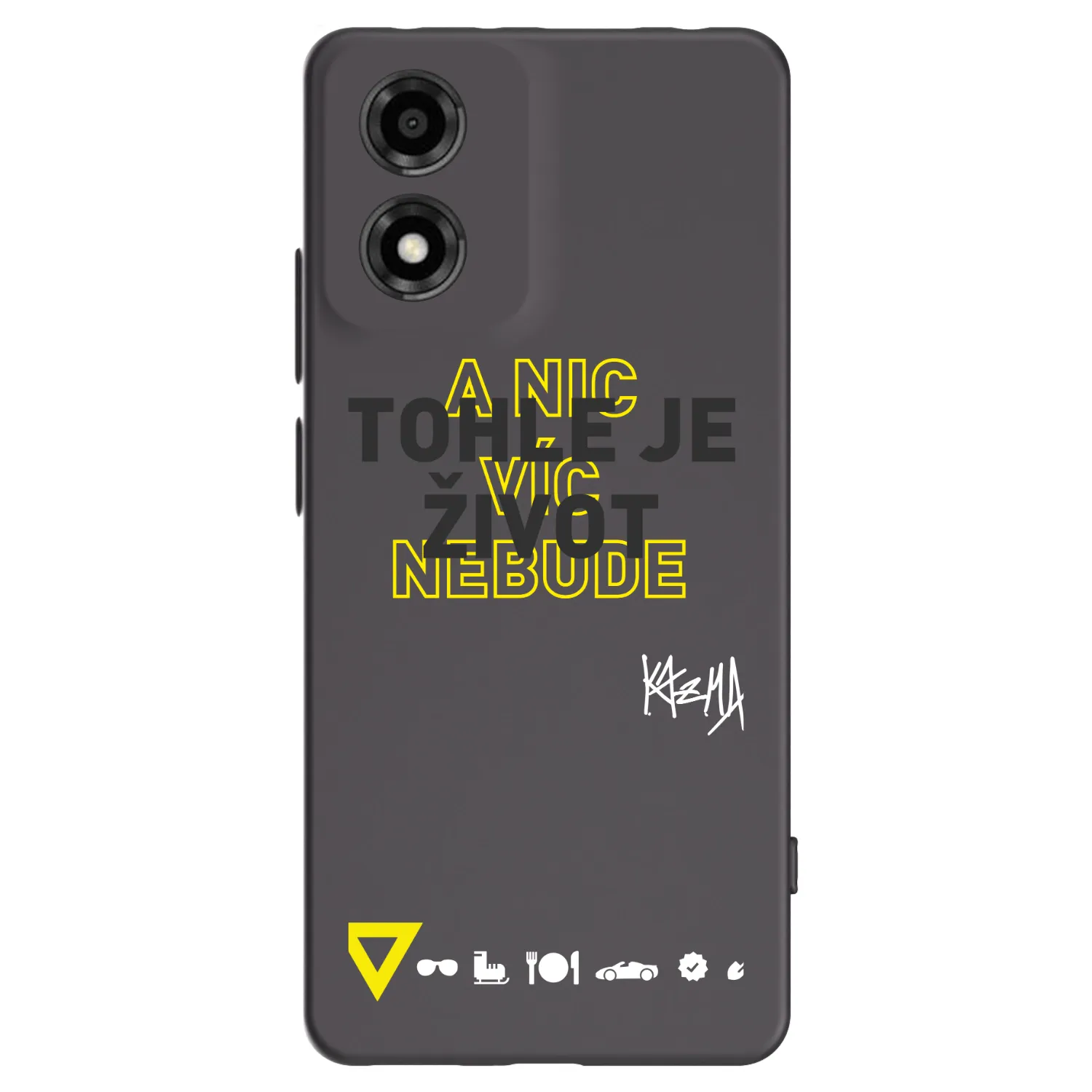 Picasee silikónový čierny obal pre Motorola Moto E14 - Kazma - TOHLE JE ŽIVOT A NIC VÍC NEBUDE