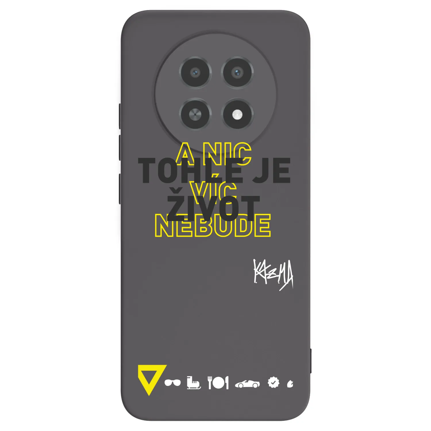 Picasee silikónový čierny obal pre Realme 12X - Kazma - TOHLE JE ŽIVOT A NIC VÍC NEBUDE