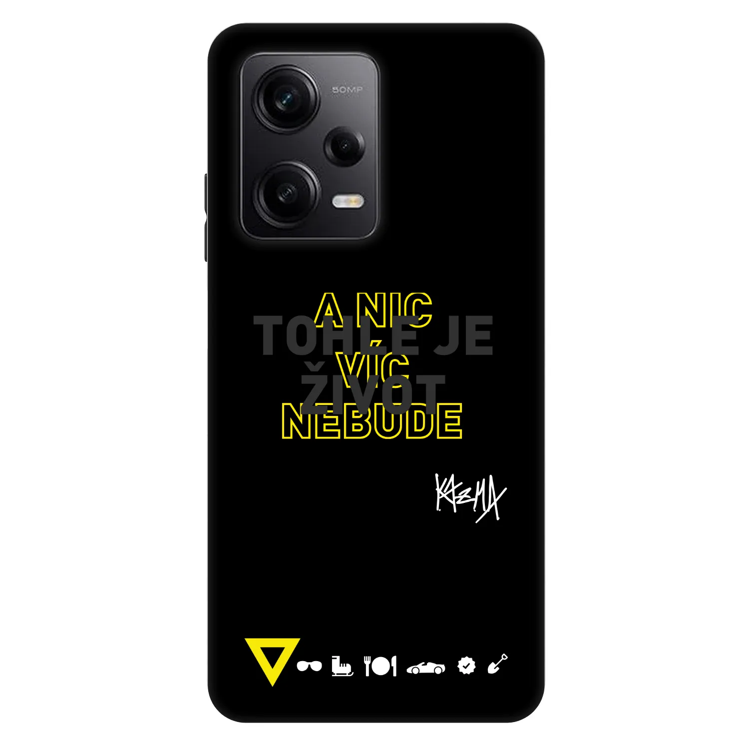 Picasee Fashion Case pre Xiaomi Redmi Note 12 Pro+ 5G - Kazma - TOHLE JE ŽIVOT A NIC VÍC NEBUDE