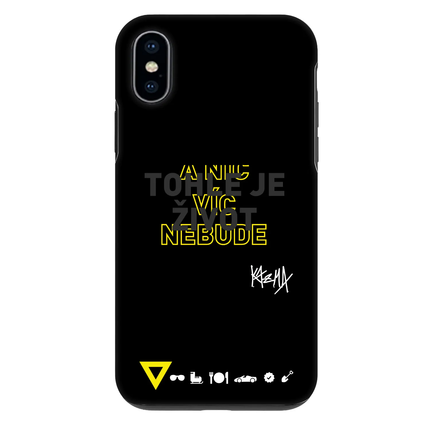 Picasee Fashion Case pre Apple iPhone X/XS - Kazma - TOHLE JE ŽIVOT A NIC VÍC NEBUDE