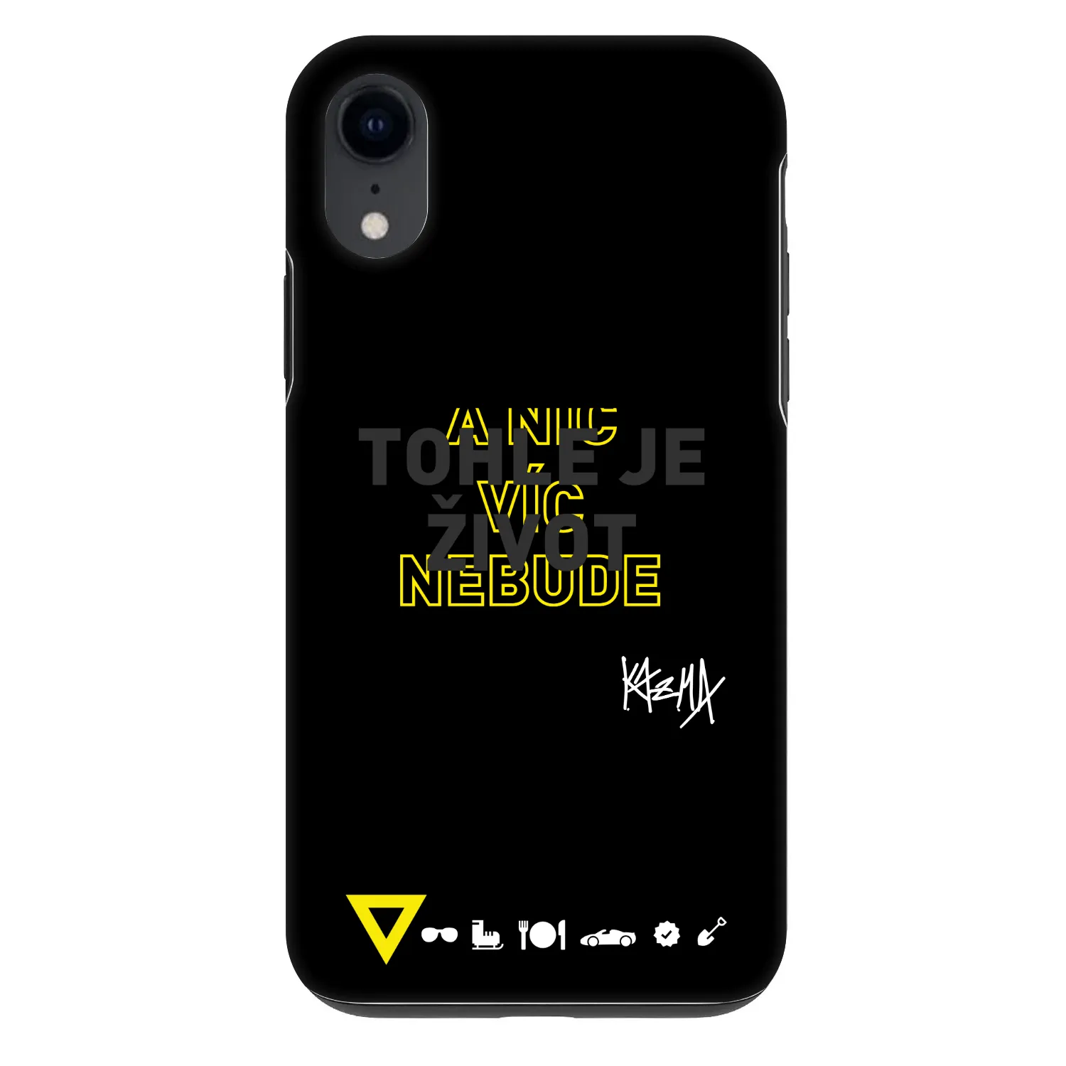 Picasee Fashion Case pre Apple iPhone XR - Kazma - TOHLE JE ŽIVOT A NIC VÍC NEBUDE
