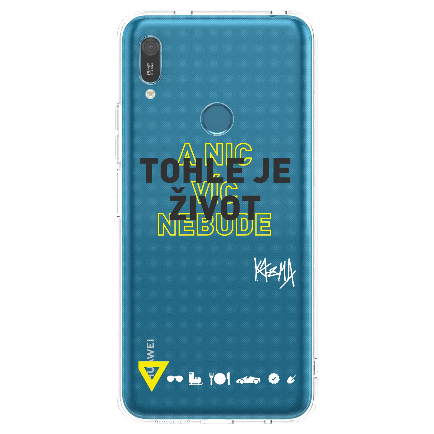 Picasee silikónový prehľadný obal pre Huawei Y6 2019 - Kazma - TOHLE JE ŽIVOT A NIC VÍC NEBUDE