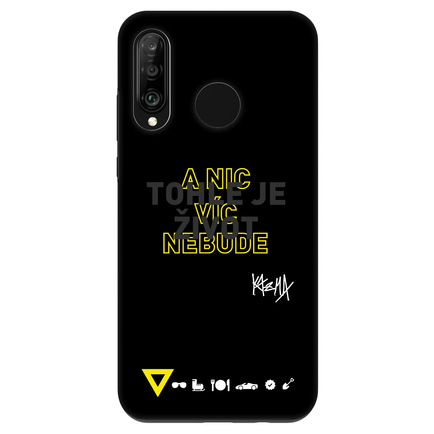Picasee Fashion Case pre Huawei P30 Lite - Kazma - TOHLE JE ŽIVOT A NIC VÍC NEBUDE