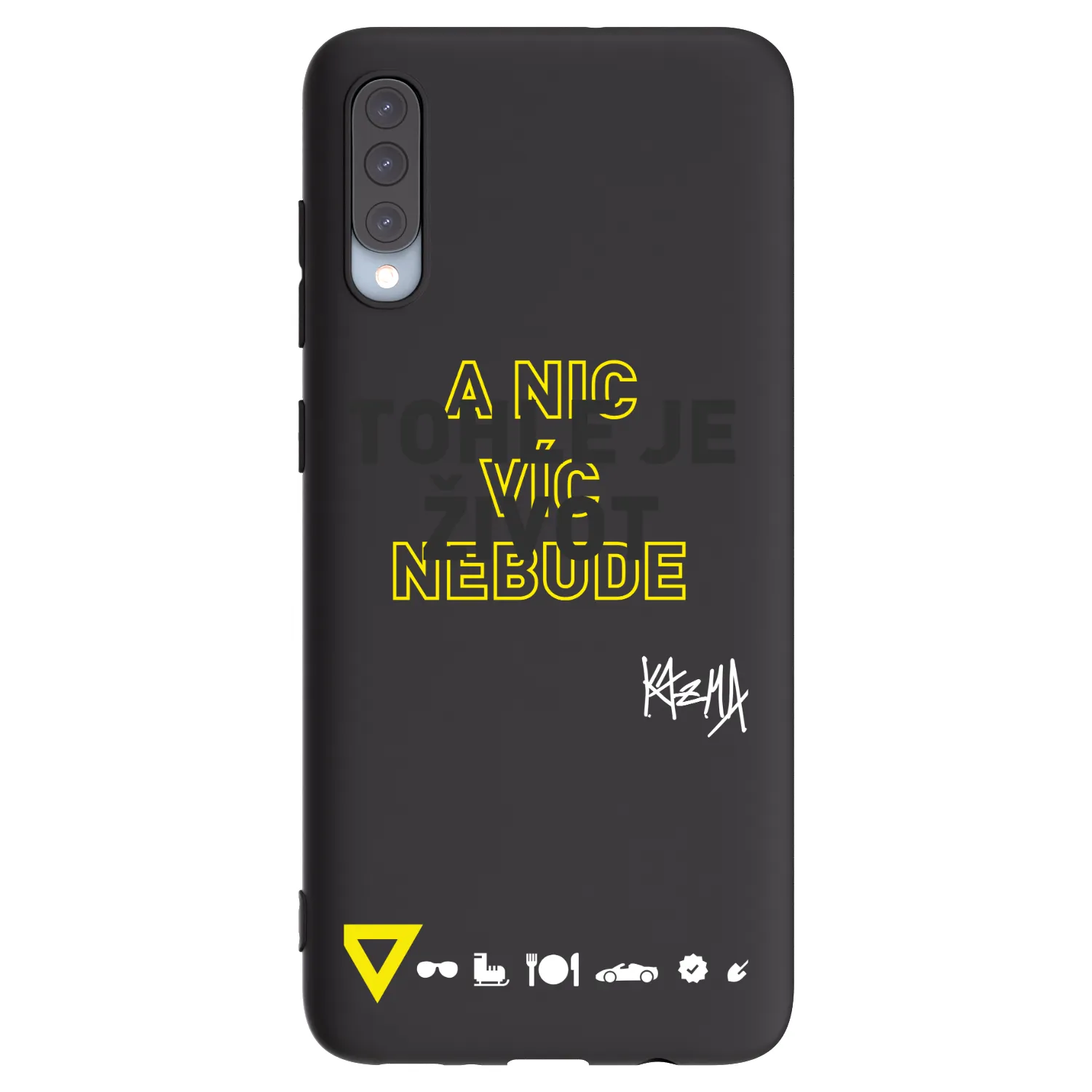 Picasee silikónový čierny obal pre Samsung Galaxy A70 A705F - Kazma - TOHLE JE ŽIVOT A NIC VÍC NEBUDE