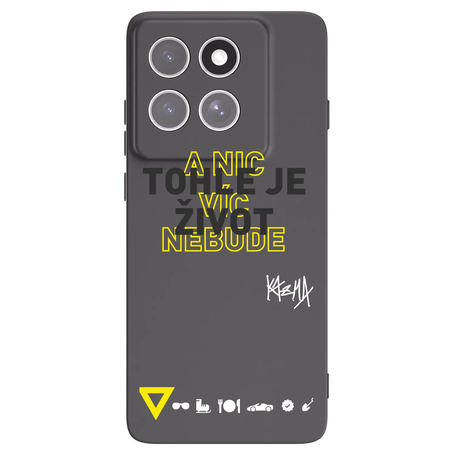 Picasee silikónový čierny obal pre Motorola Edge 60 Pro - Kazma - TOHLE JE ŽIVOT A NIC VÍC NEBUDE