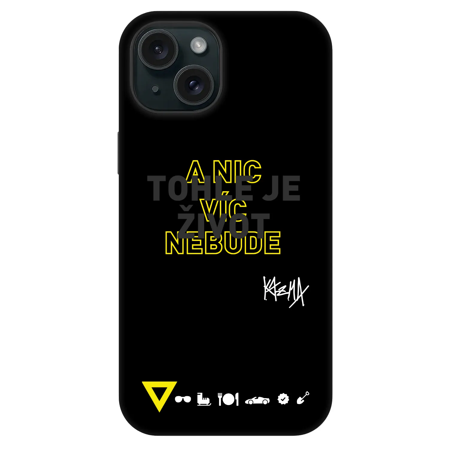 Picasee Fashion Case MagSafe pre Apple iPhone 15 - Kazma - TOHLE JE ŽIVOT A NIC VÍC NEBUDE