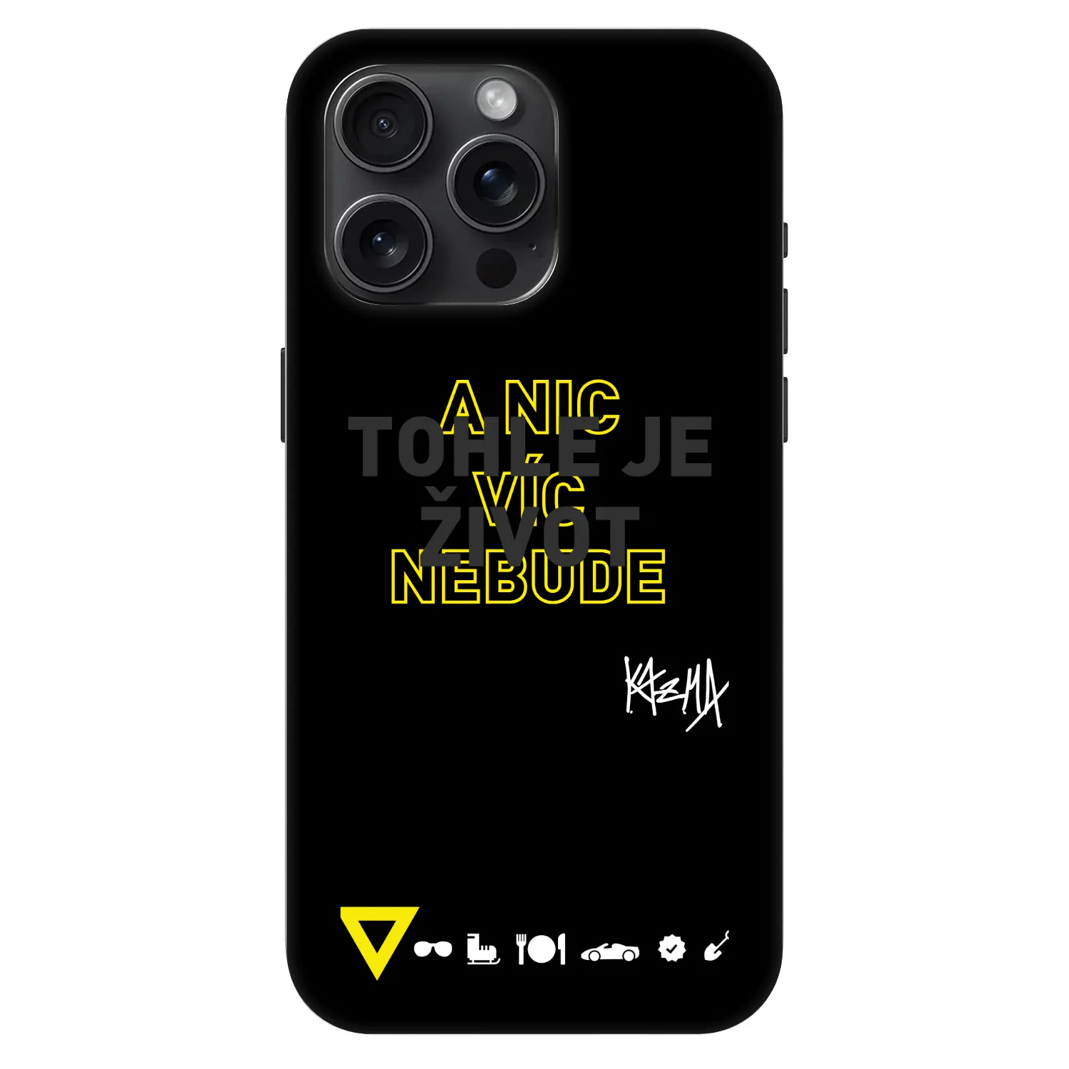 Picasee Fashion Case MagSafe pre Apple iPhone 15 Pro Max - Kazma - TOHLE JE ŽIVOT A NIC VÍC NEBUDE