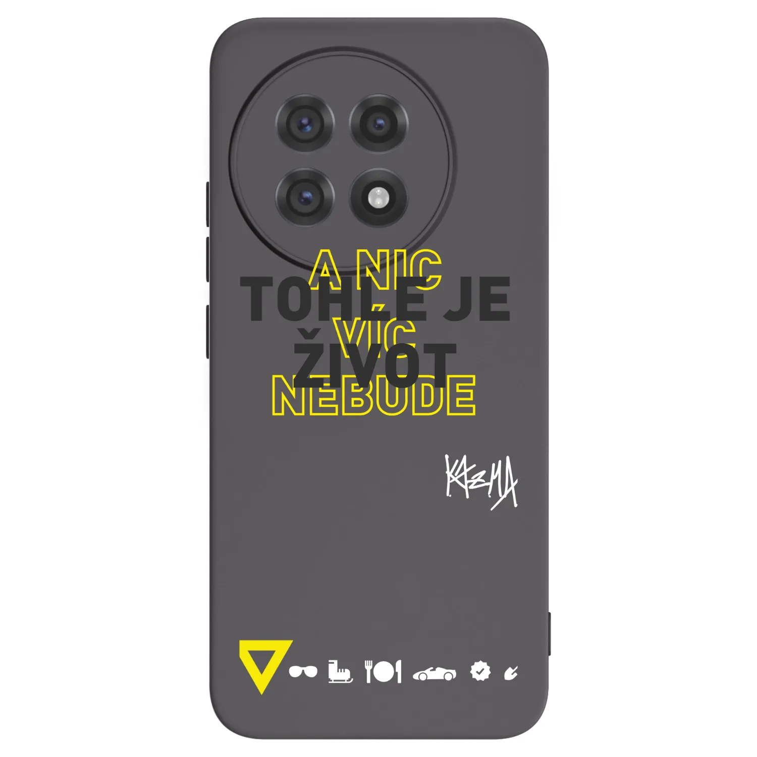 Picasee silikónový čierny obal pre OnePlus 13R 5G - Kazma - TOHLE JE ŽIVOT A NIC VÍC NEBUDE