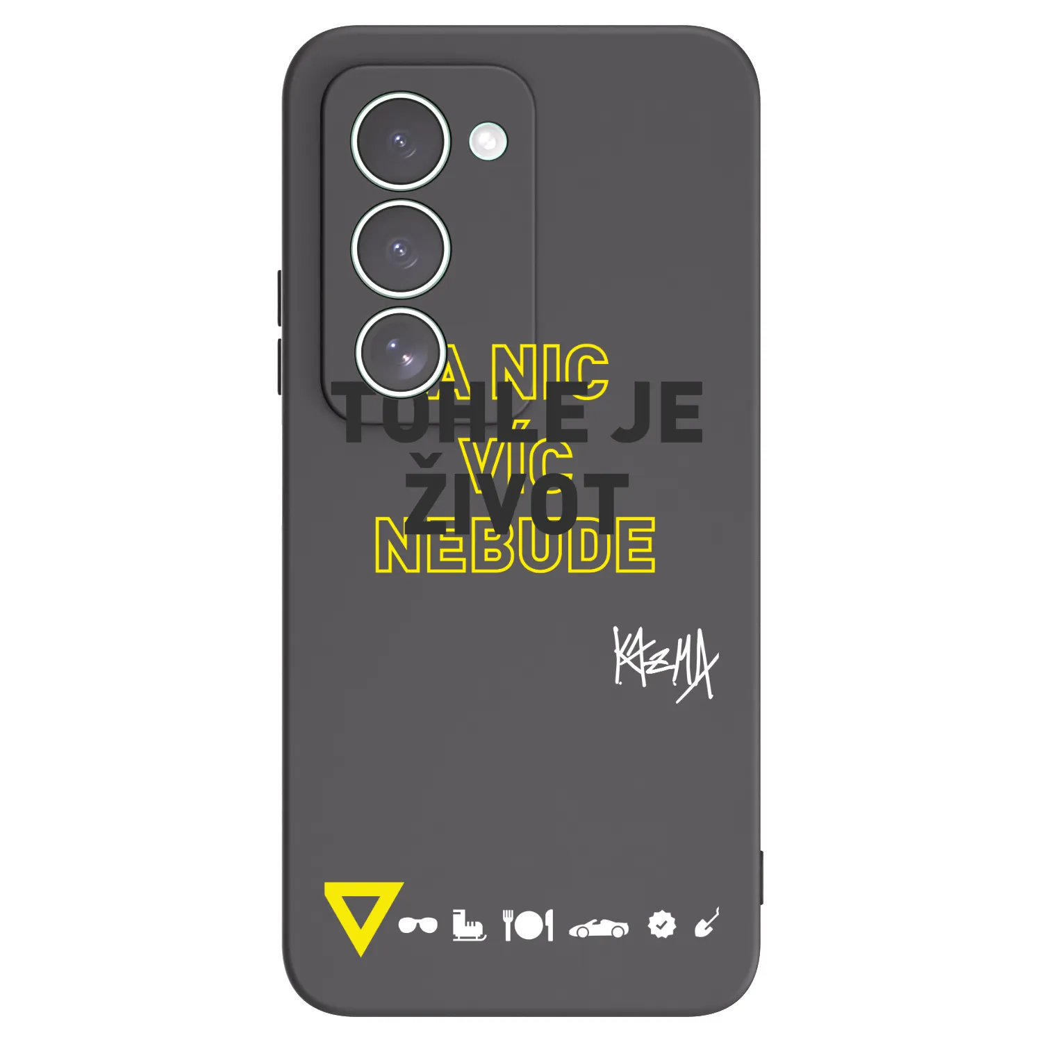 Picasee silikónový čierny obal pre Xiaomi Redmi 15 5G - Kazma - TOHLE JE ŽIVOT A NIC VÍC NEBUDE