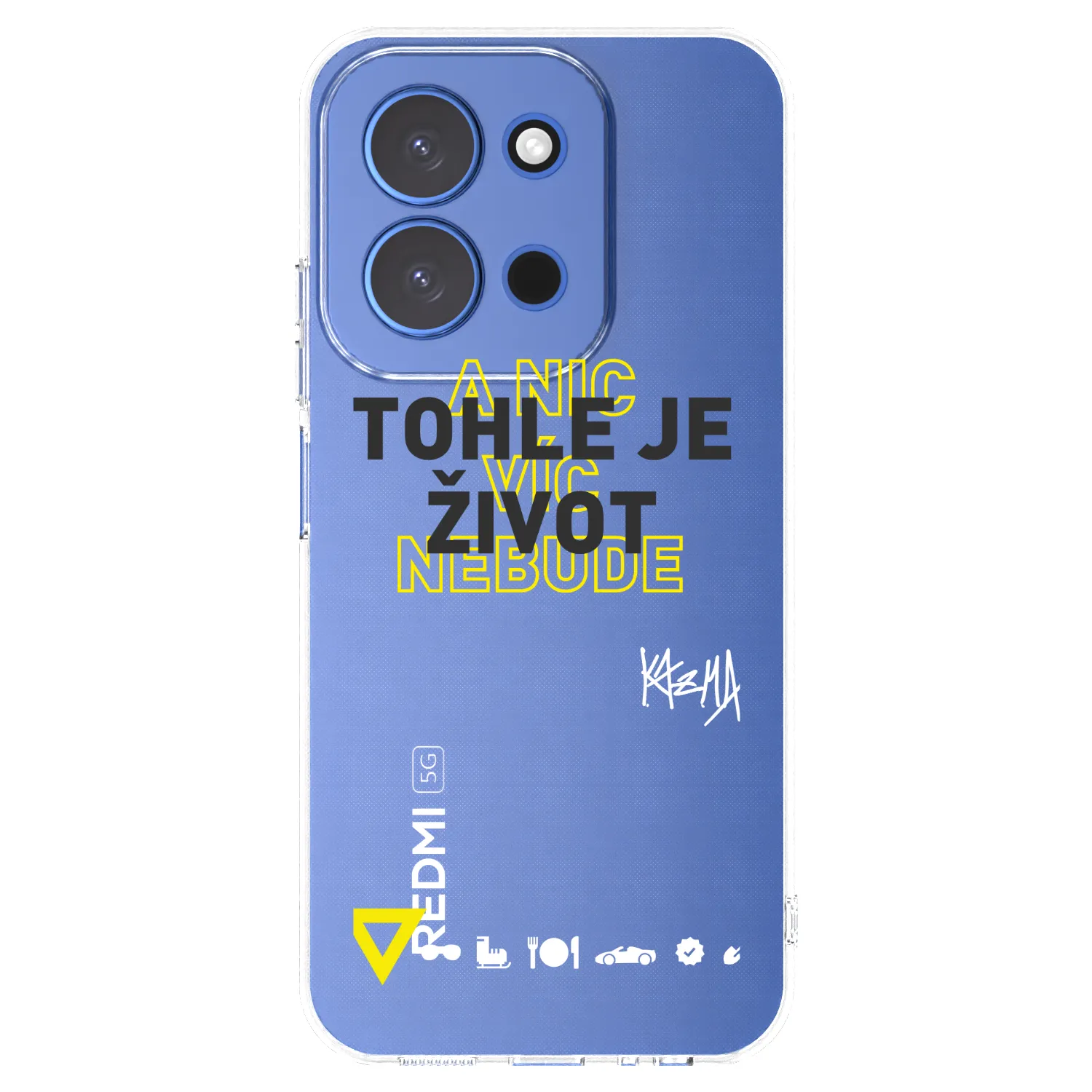 Picasee silikónový prehľadný obal pre Xiaomi Redmi 15C 4G - Kazma - TOHLE JE ŽIVOT A NIC VÍC NEBUDE