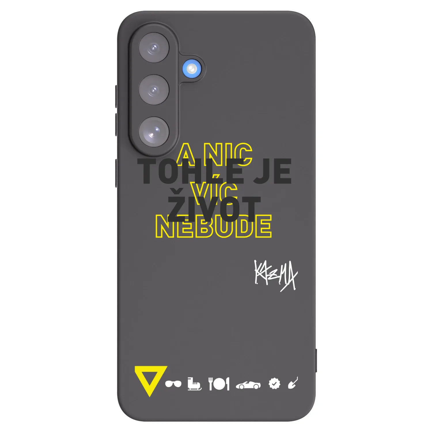 Picasee silikónový čierny obal pre Samsung Galaxy S25 FE 5G - Kazma - TOHLE JE ŽIVOT A NIC VÍC NEBUDE