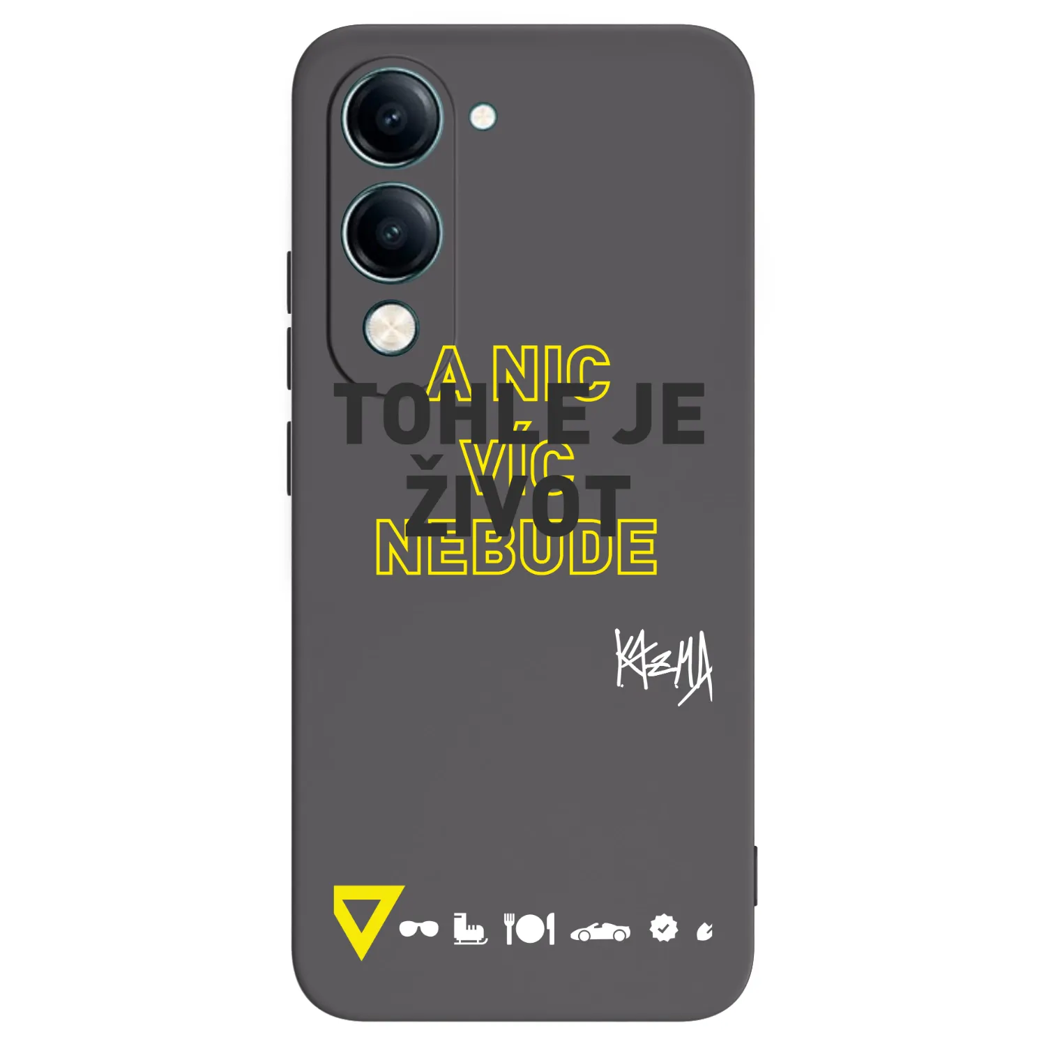 Picasee silikónový čierny obal pre Vivo Y29s 5G - Kazma - TOHLE JE ŽIVOT A NIC VÍC NEBUDE