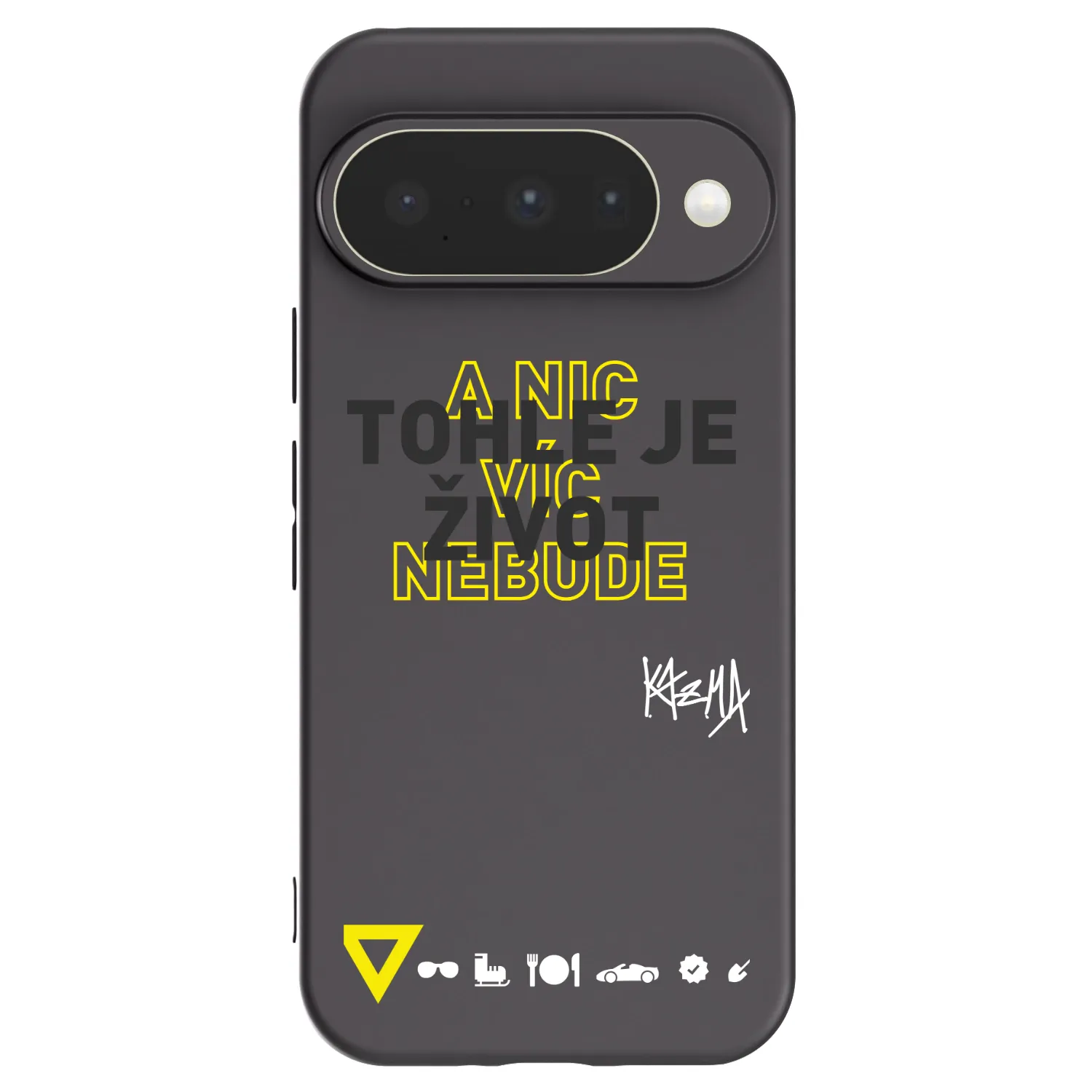 Picasee silikónový čierny obal pre Google Pixel 10 - Kazma - TOHLE JE ŽIVOT A NIC VÍC NEBUDE
