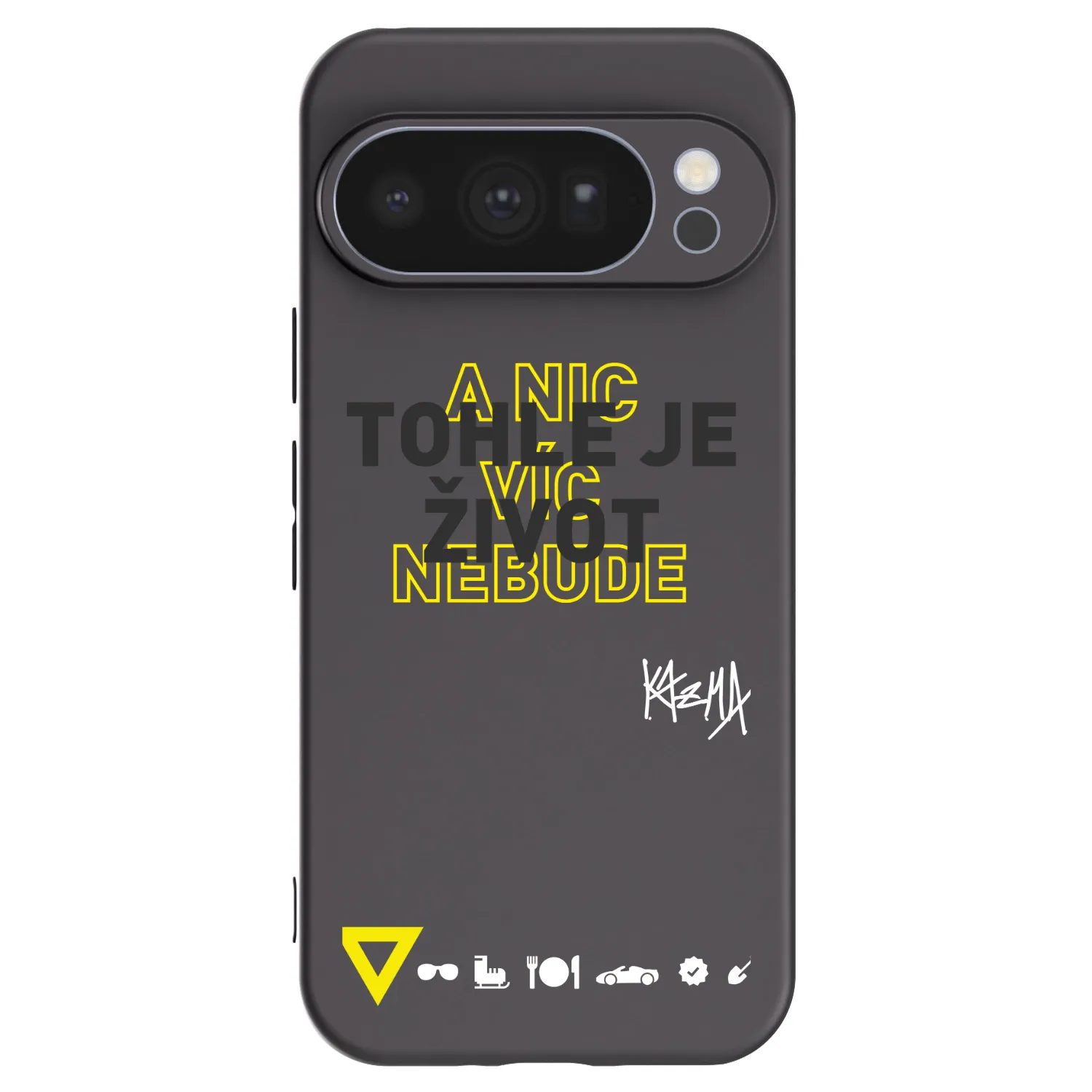 Picasee silikónový čierny obal pre Google Pixel 10 Pro - Kazma - TOHLE JE ŽIVOT A NIC VÍC NEBUDE