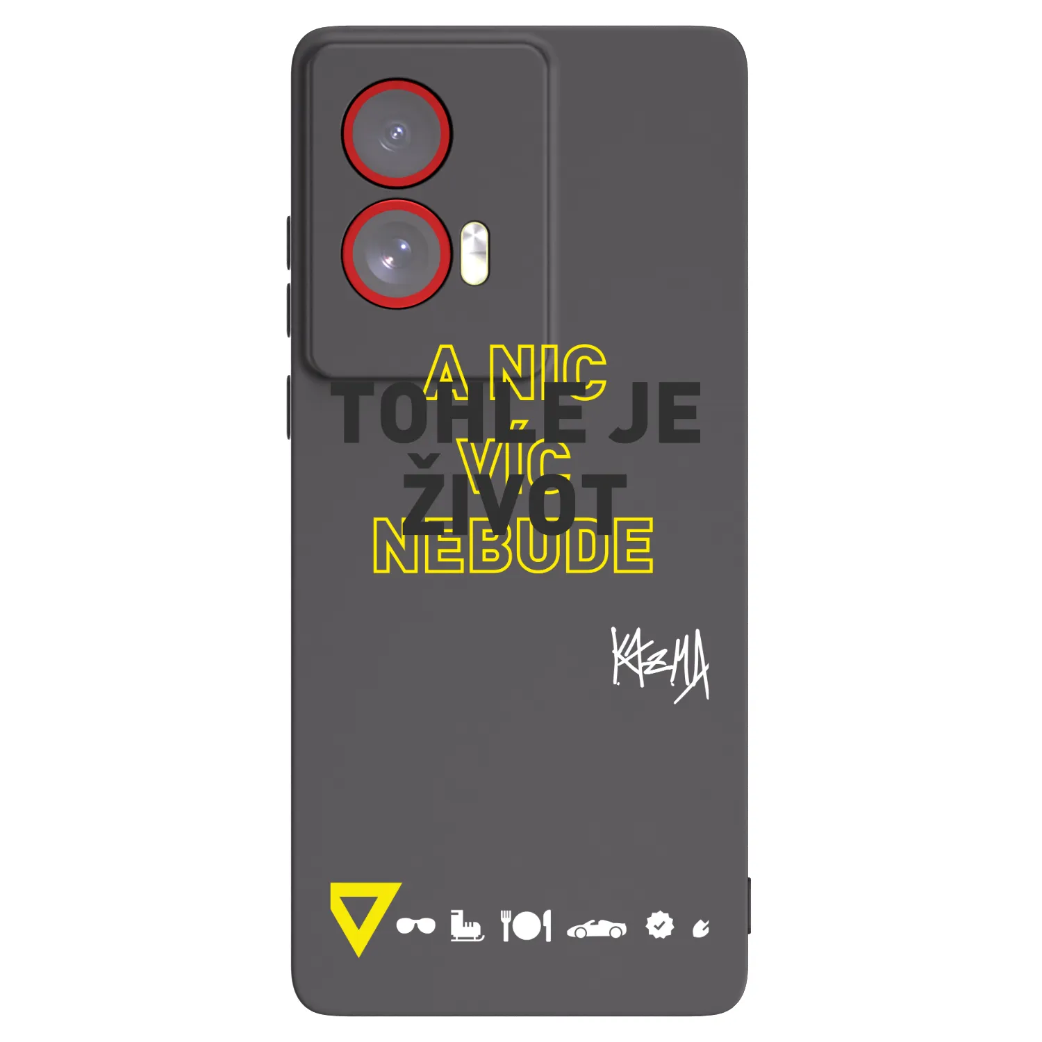Picasee silikónový čierny obal pre Motorola Edge 50 Fusion - Kazma - TOHLE JE ŽIVOT A NIC VÍC NEBUDE