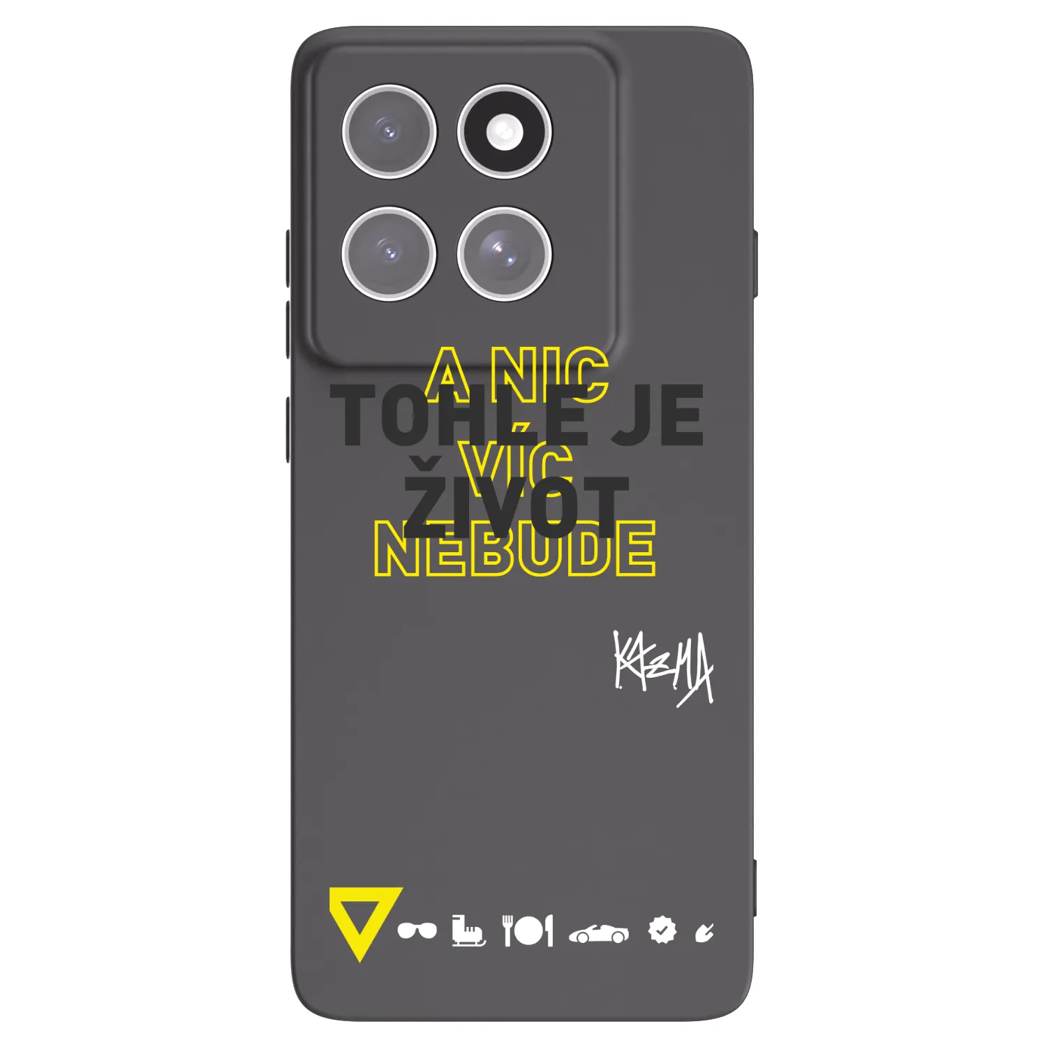 Picasee silikónový čierny obal pre Motorola Edge 60 Fusion - Kazma - TOHLE JE ŽIVOT A NIC VÍC NEBUDE