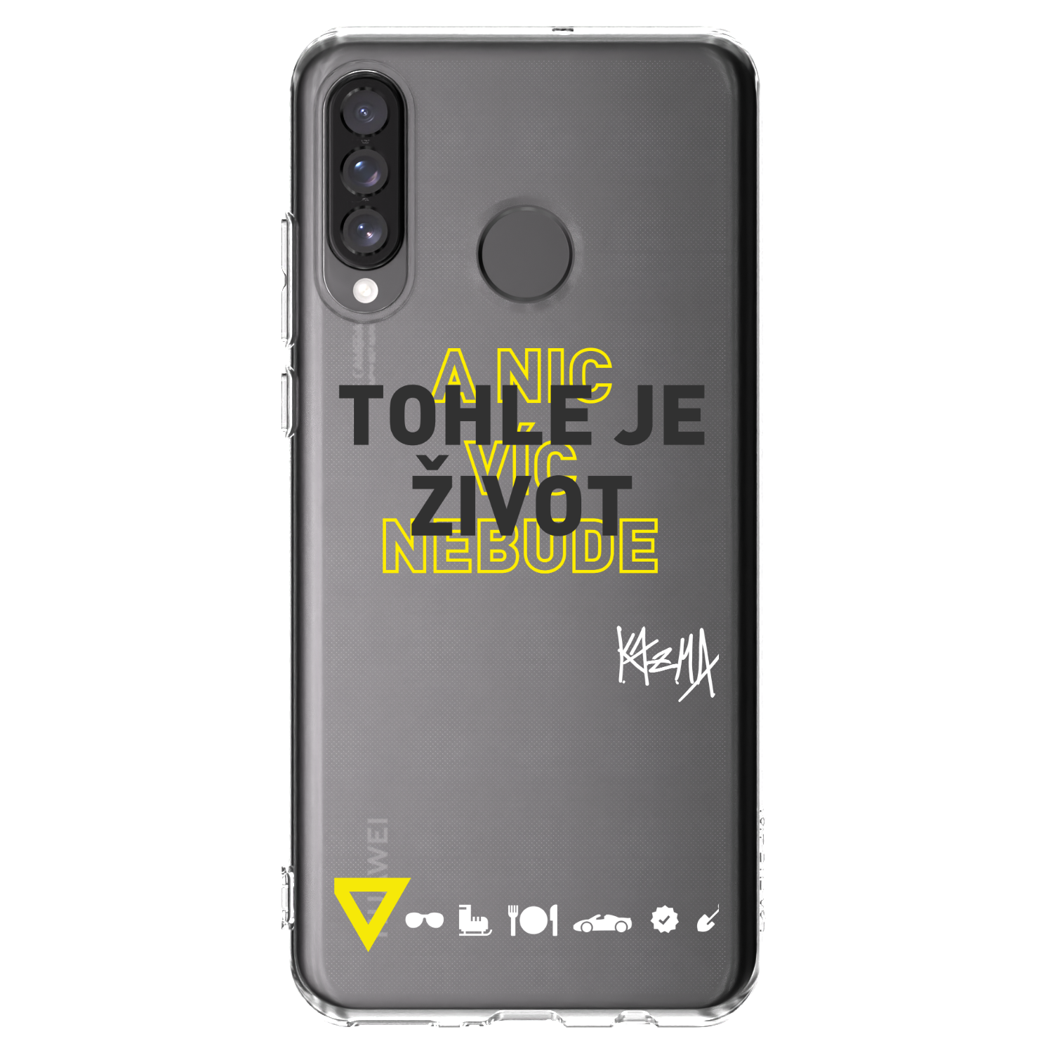 Picasee silikónový prehľadný obal pre Huawei P30 Lite - Kazma - TOHLE JE ŽIVOT A NIC VÍC NEBUDE
