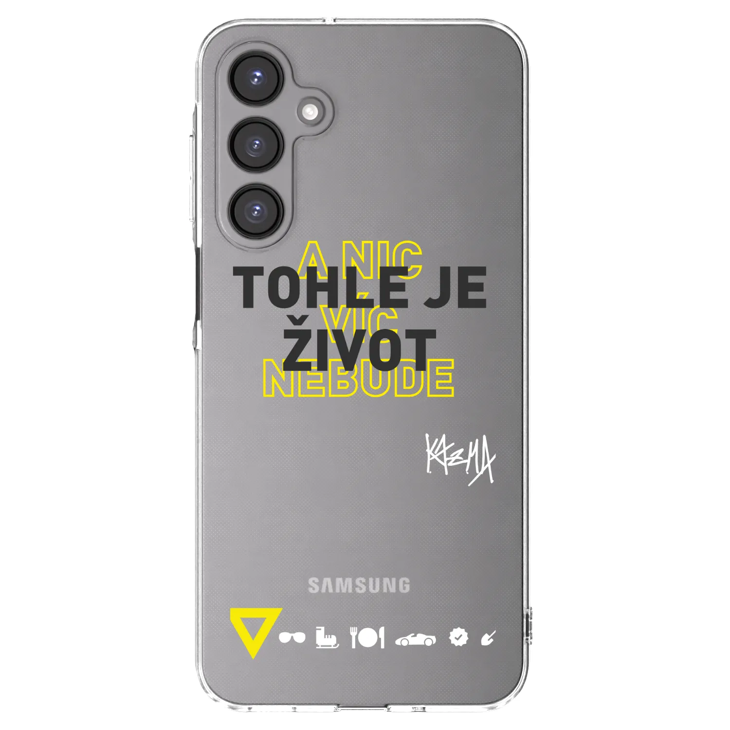 Picasee silikónový prehľadný obal pre Samsung Galaxy A16 4G - Kazma - TOHLE JE ŽIVOT A NIC VÍC NEBUDE