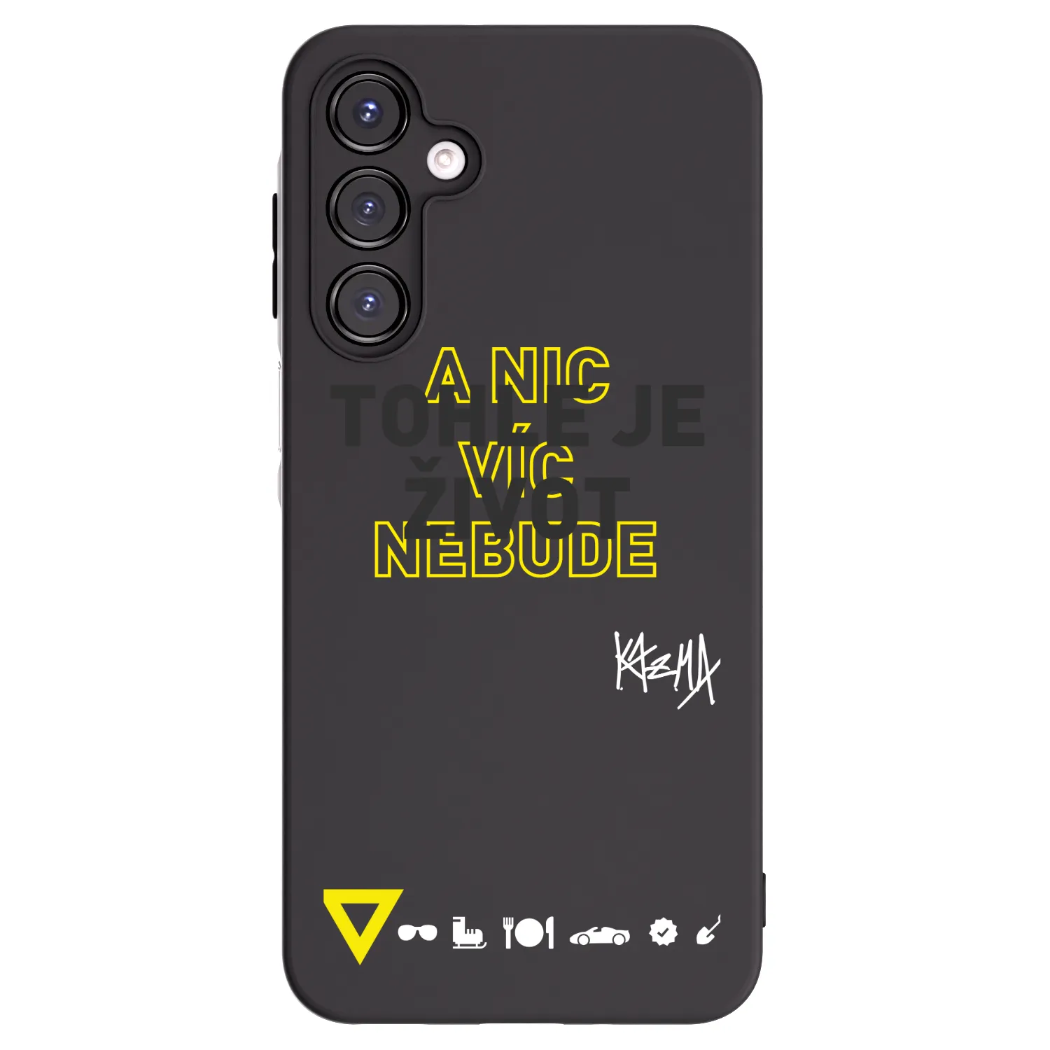 Picasee silikónový čierny obal pre Samsung Galaxy A16 4G - Kazma - TOHLE JE ŽIVOT A NIC VÍC NEBUDE
