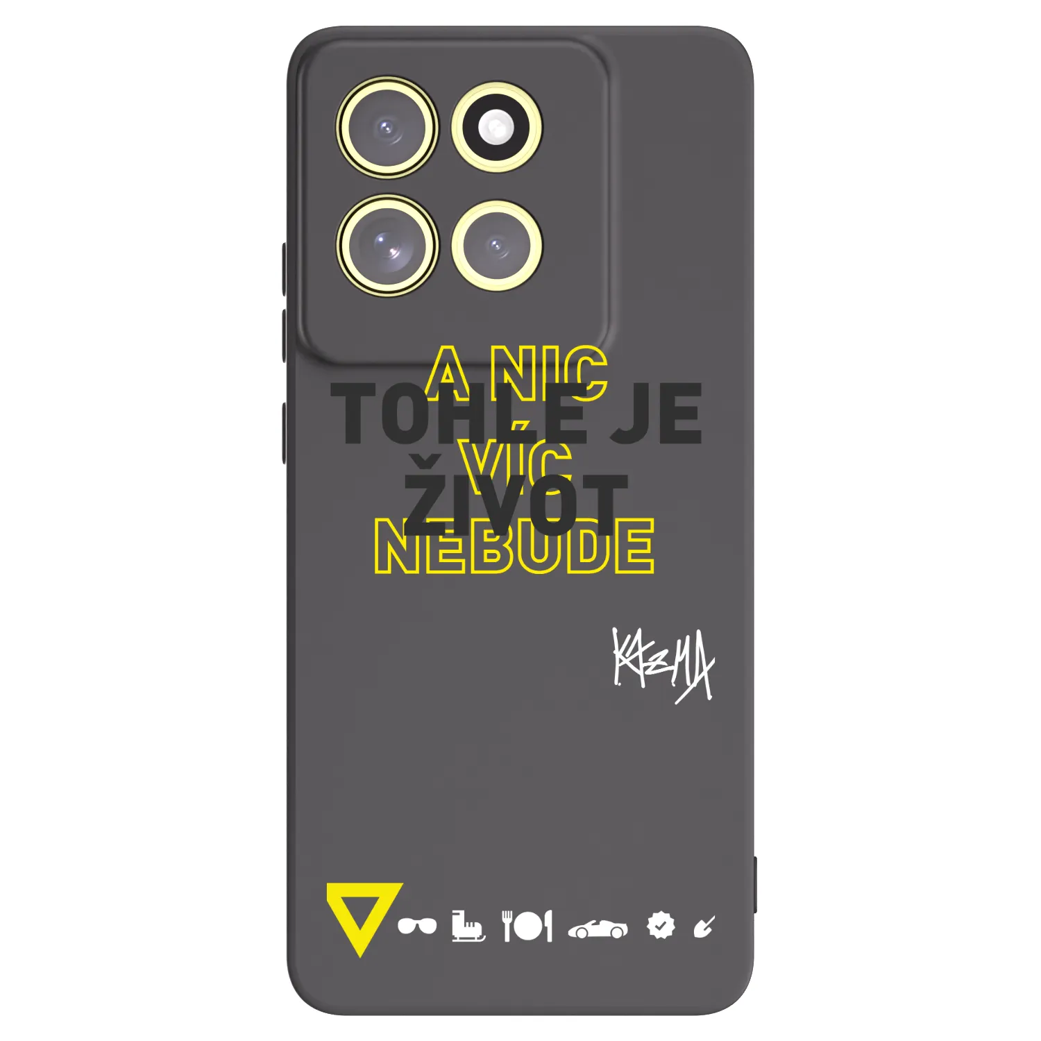 Picasee silikónový čierny obal pre Motorola Moto G86 Power 5G - Kazma - TOHLE JE ŽIVOT A NIC VÍC NEBUDE