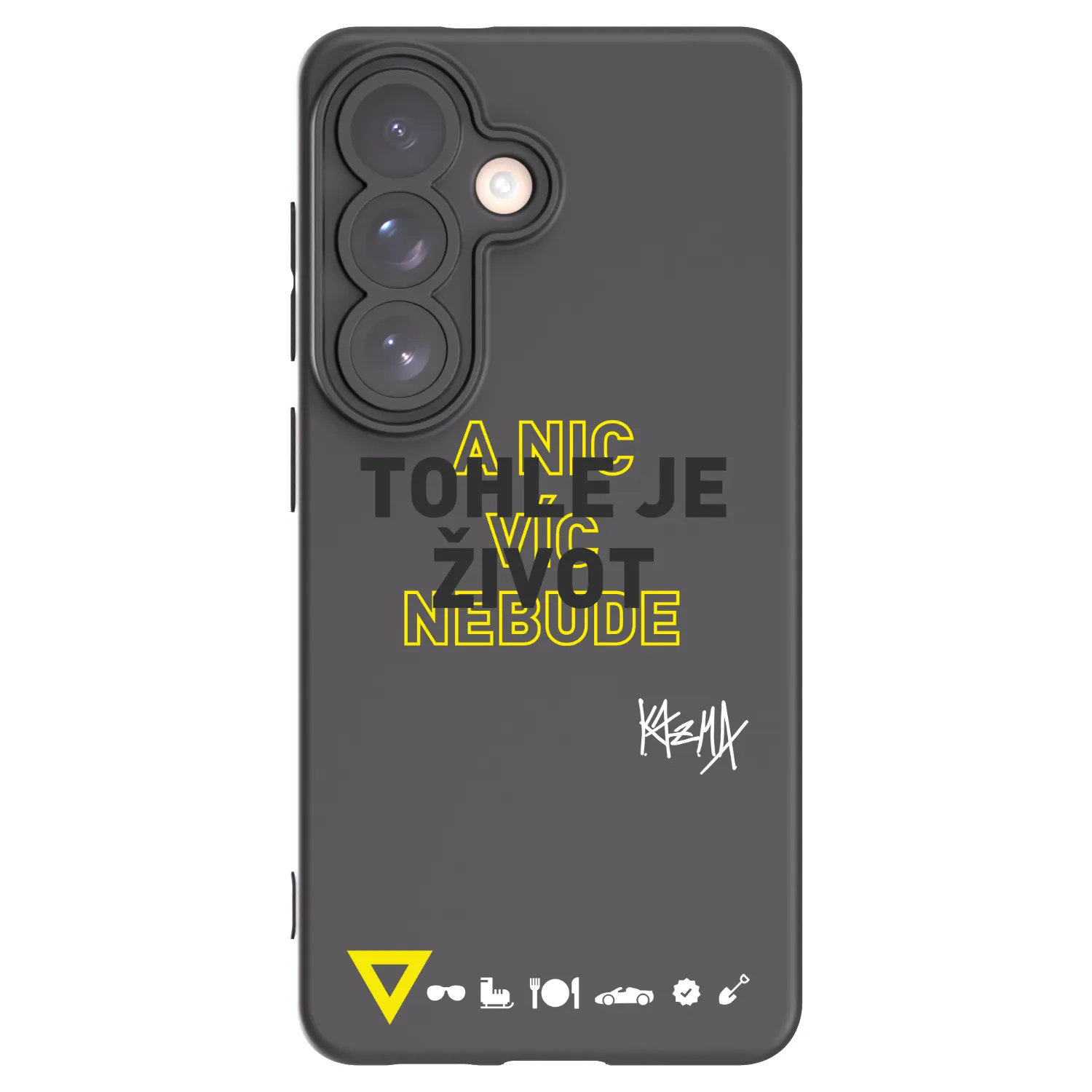 Picasee silikónový čierny obal pre Samsung Galaxy S26 - Kazma - TOHLE JE ŽIVOT A NIC VÍC NEBUDE