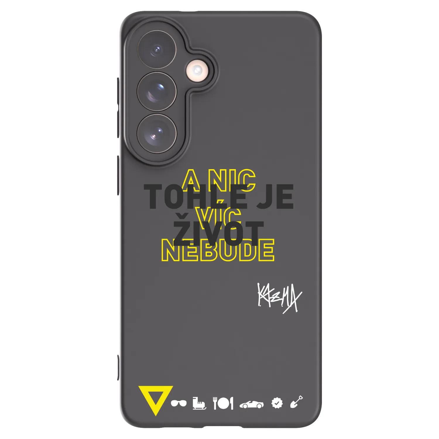 Picasee silikónový čierny obal pre Samsung Galaxy S26+ - Kazma - TOHLE JE ŽIVOT A NIC VÍC NEBUDE