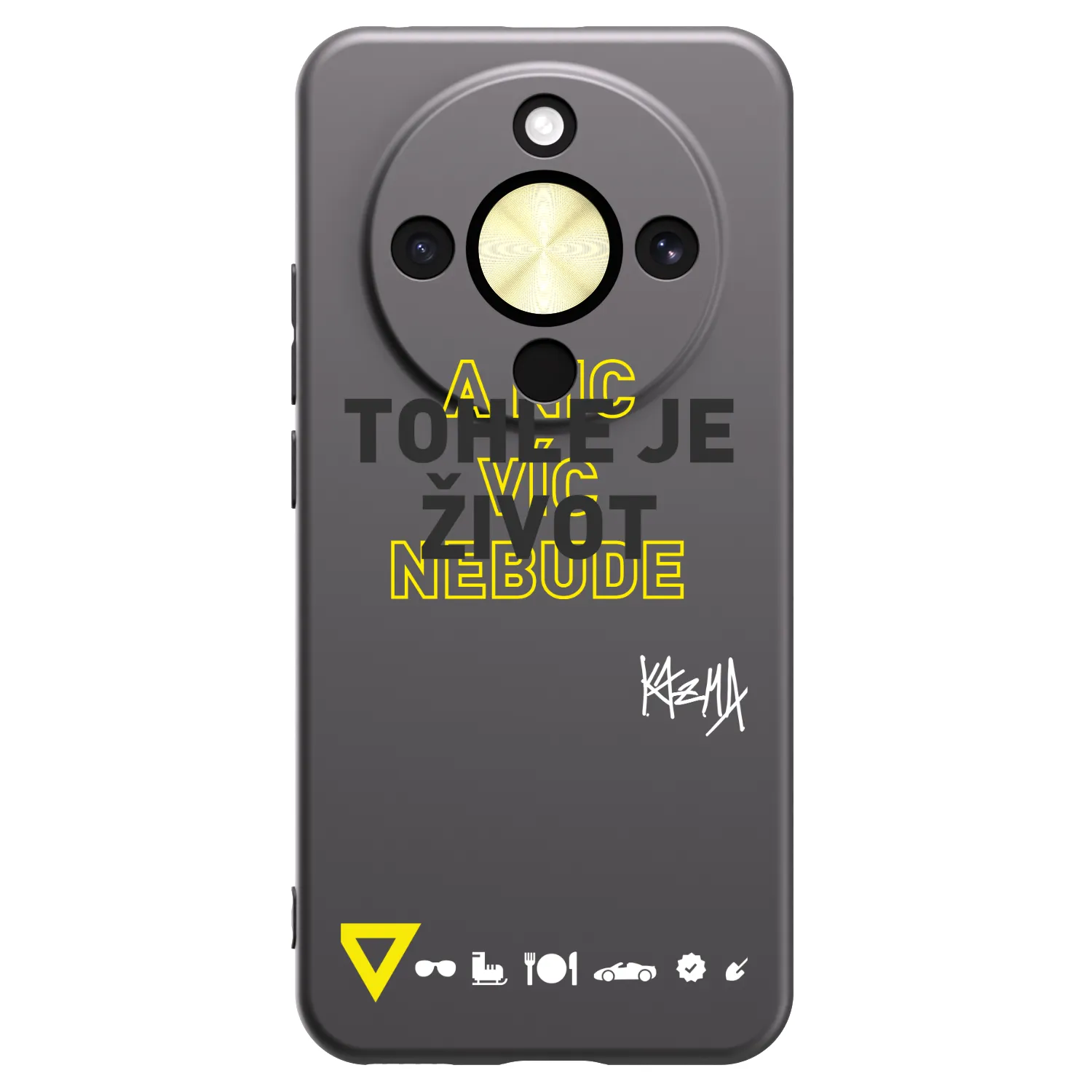 Picasee silikónový čierny obal pre Honor Magic8 Lite 5G - Kazma - TOHLE JE ŽIVOT A NIC VÍC NEBUDE