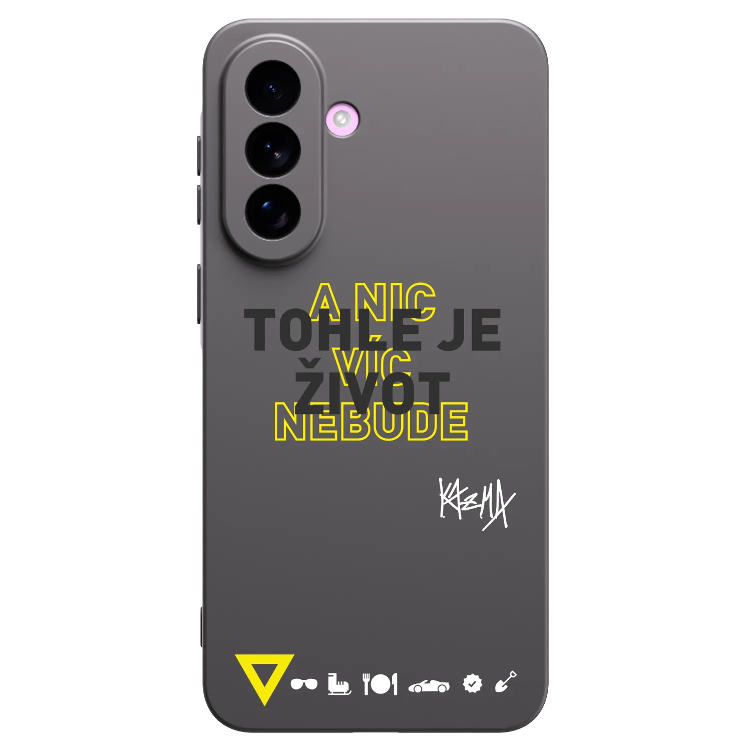 Picasee silikónový čierny obal pre Samsung Galaxy A57 5G - Kazma - TOHLE JE ŽIVOT A NIC VÍC NEBUDE