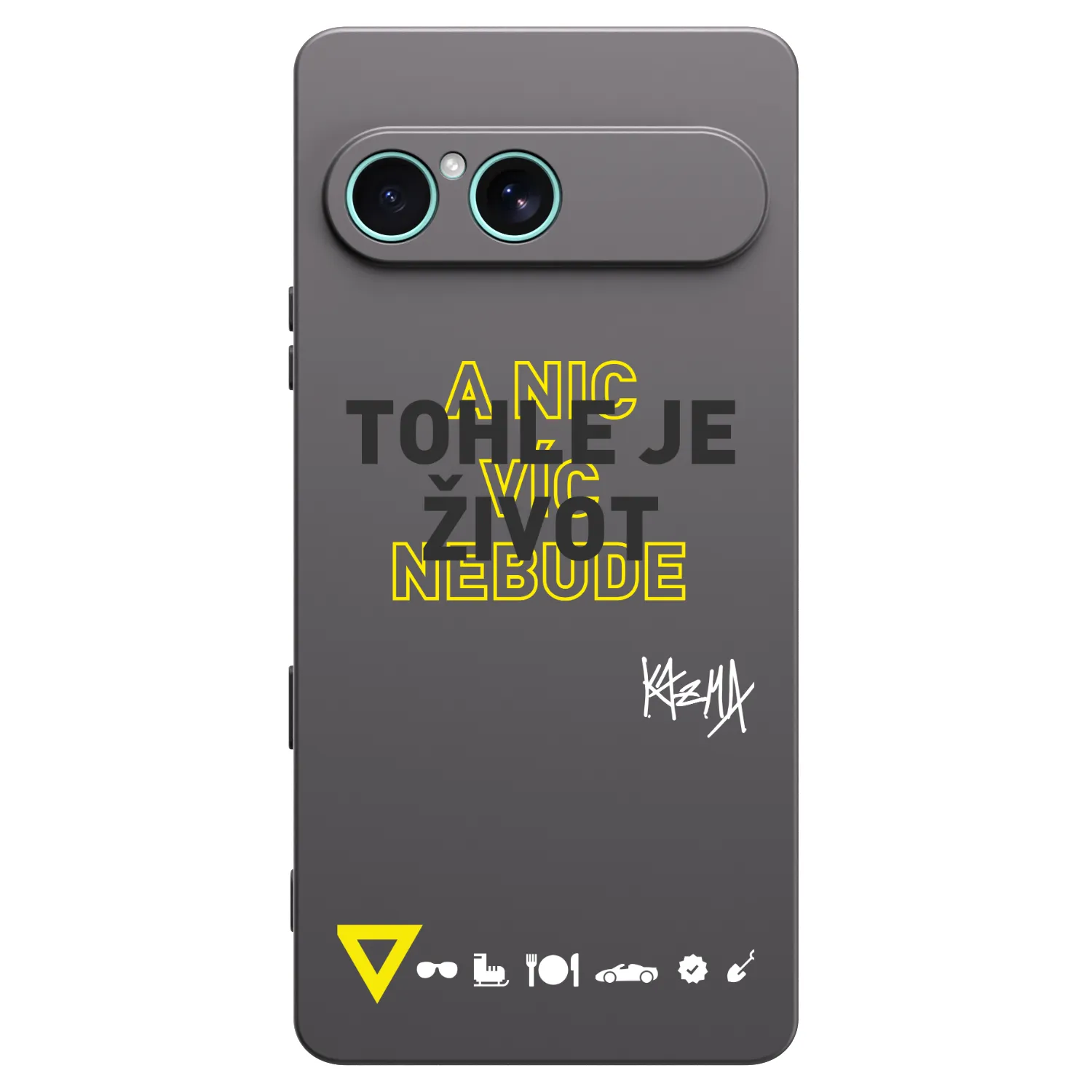 Picasee silikónový čierny obal pre Sony Xperia 10 VII - Kazma - TOHLE JE ŽIVOT A NIC VÍC NEBUDE