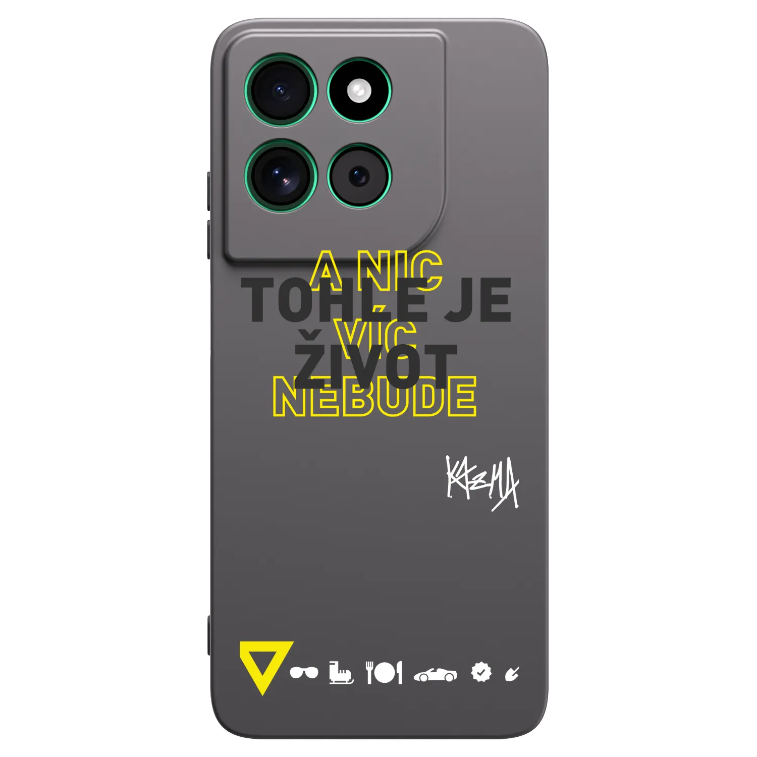Picasee silikónový čierny obal pre Motorola Moto G57 Power - Kazma - TOHLE JE ŽIVOT A NIC VÍC NEBUDE