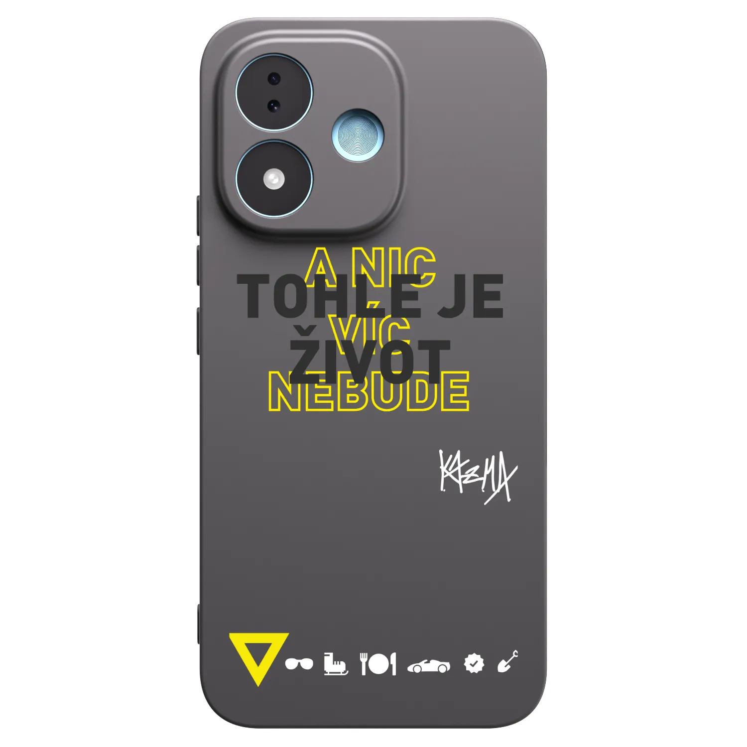 Picasee silikónový čierny obal pre Xiaomi Redmi Note 17 5G - Kazma - TOHLE JE ŽIVOT A NIC VÍC NEBUDE