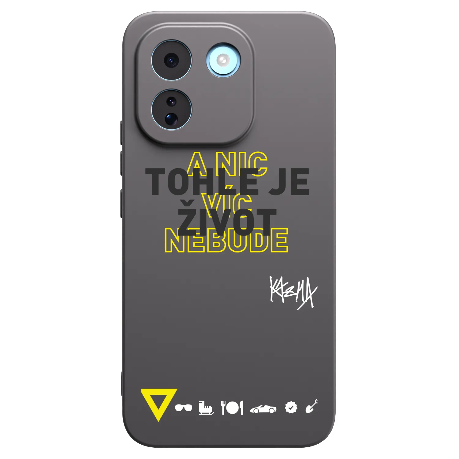 Picasee silikónový čierny obal pre Xiaomi Redmi Note 17 Pro MAX 5G - Kazma - TOHLE JE ŽIVOT A NIC VÍC NEBUDE