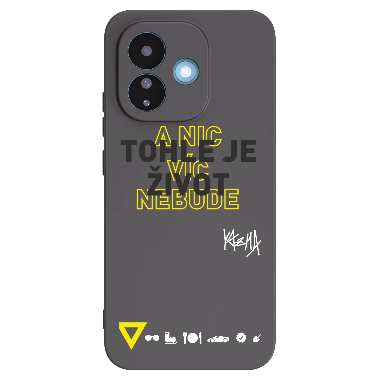 Picasee silikónový čierny obal pre Xiaomi Redmi Note 17 Pro 5G - Kazma - TOHLE JE ŽIVOT A NIC VÍC NEBUDE