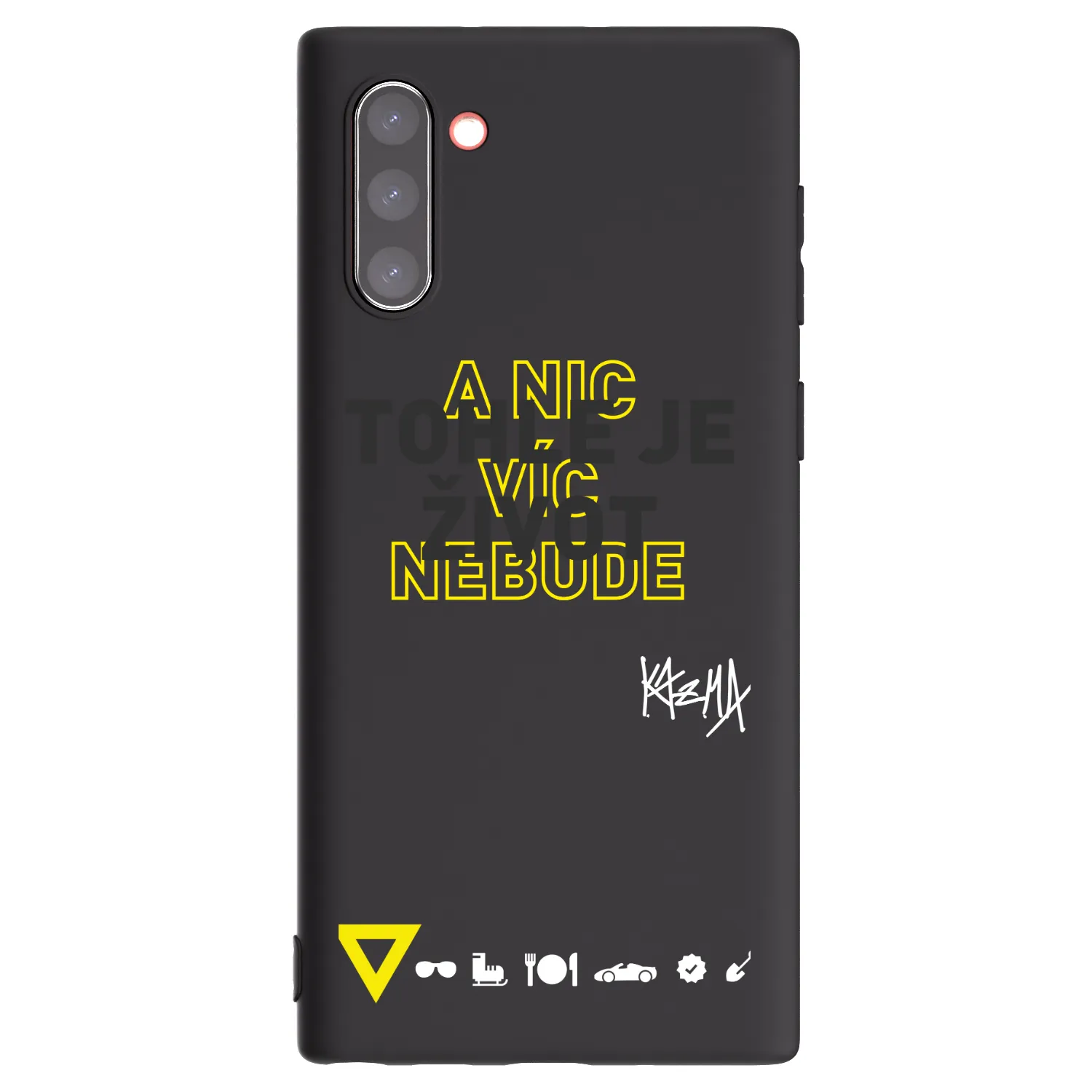 Picasee silikónový čierny obal pre Samsung Galaxy Note 10 N970F - Kazma - TOHLE JE ŽIVOT A NIC VÍC NEBUDE