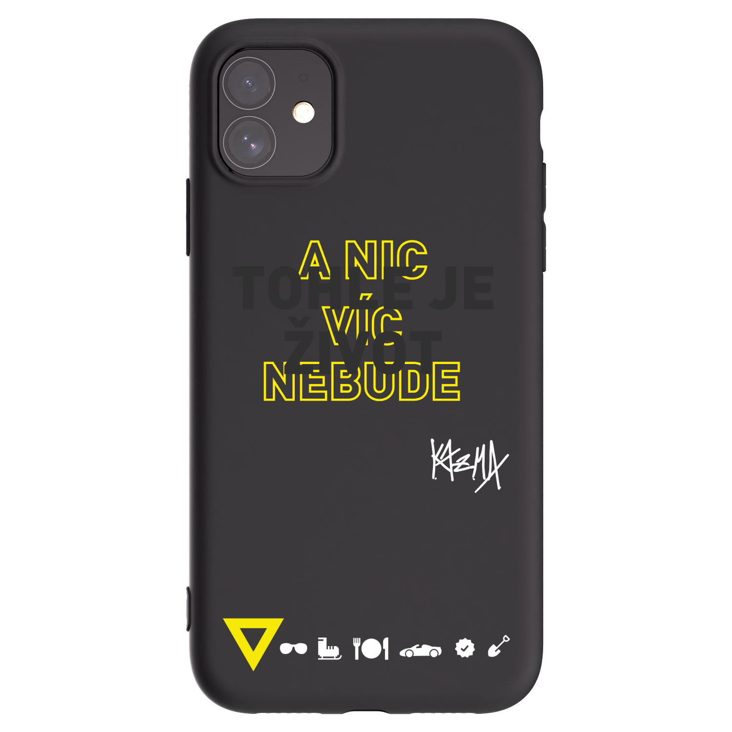 Picasee silikónový čierny obal pre Apple iPhone 11 - Kazma - TOHLE JE ŽIVOT A NIC VÍC NEBUDE
