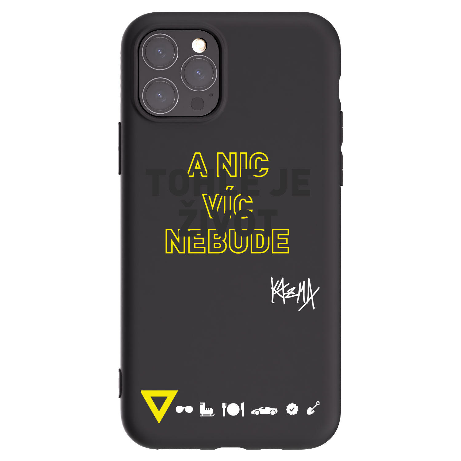 Picasee silikónový čierny obal pre Apple iPhone 11 Pro - Kazma - TOHLE JE ŽIVOT A NIC VÍC NEBUDE