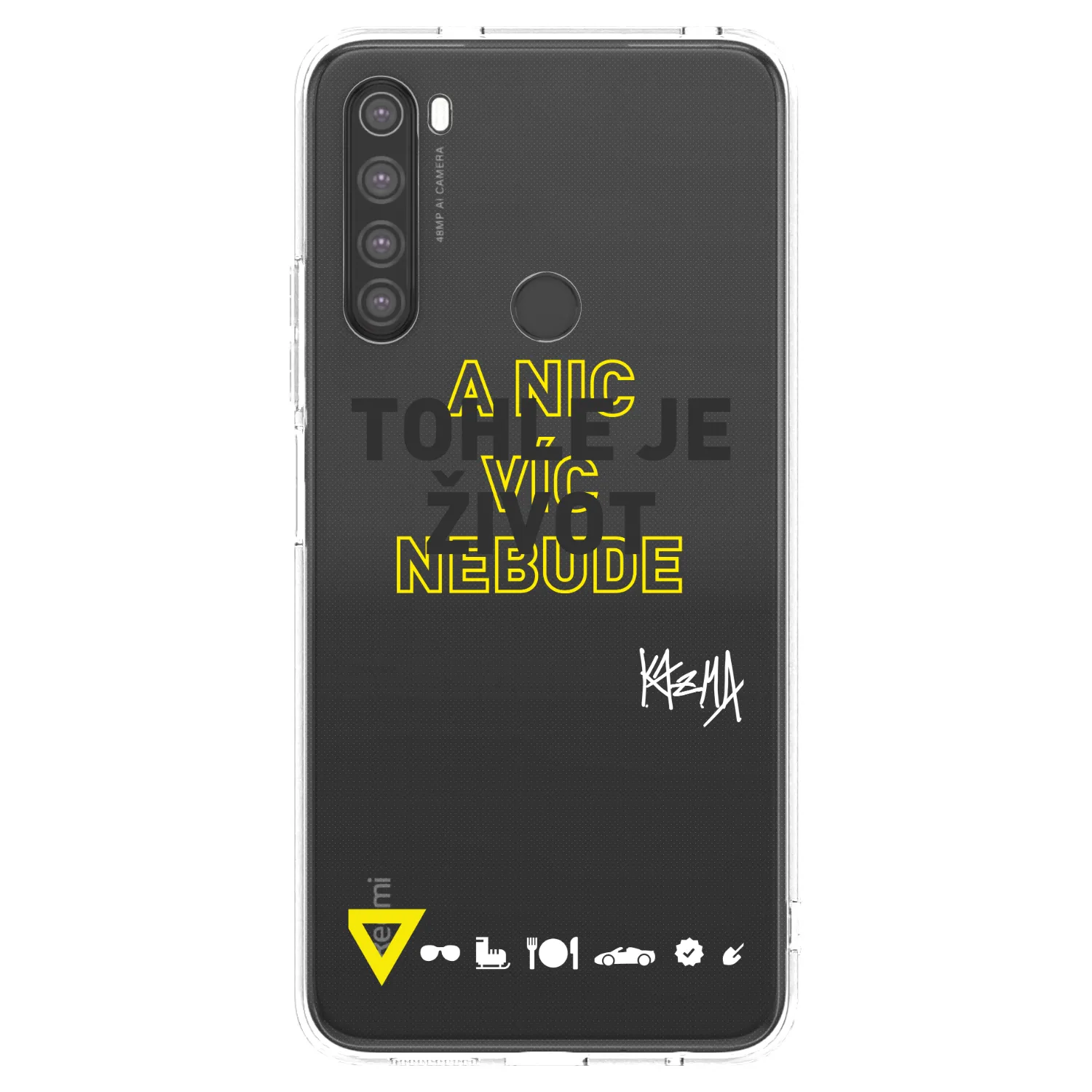 Picasee silikónový prehľadný obal pre Xiaomi Redmi Note 8 - Kazma - TOHLE JE ŽIVOT A NIC VÍC NEBUDE