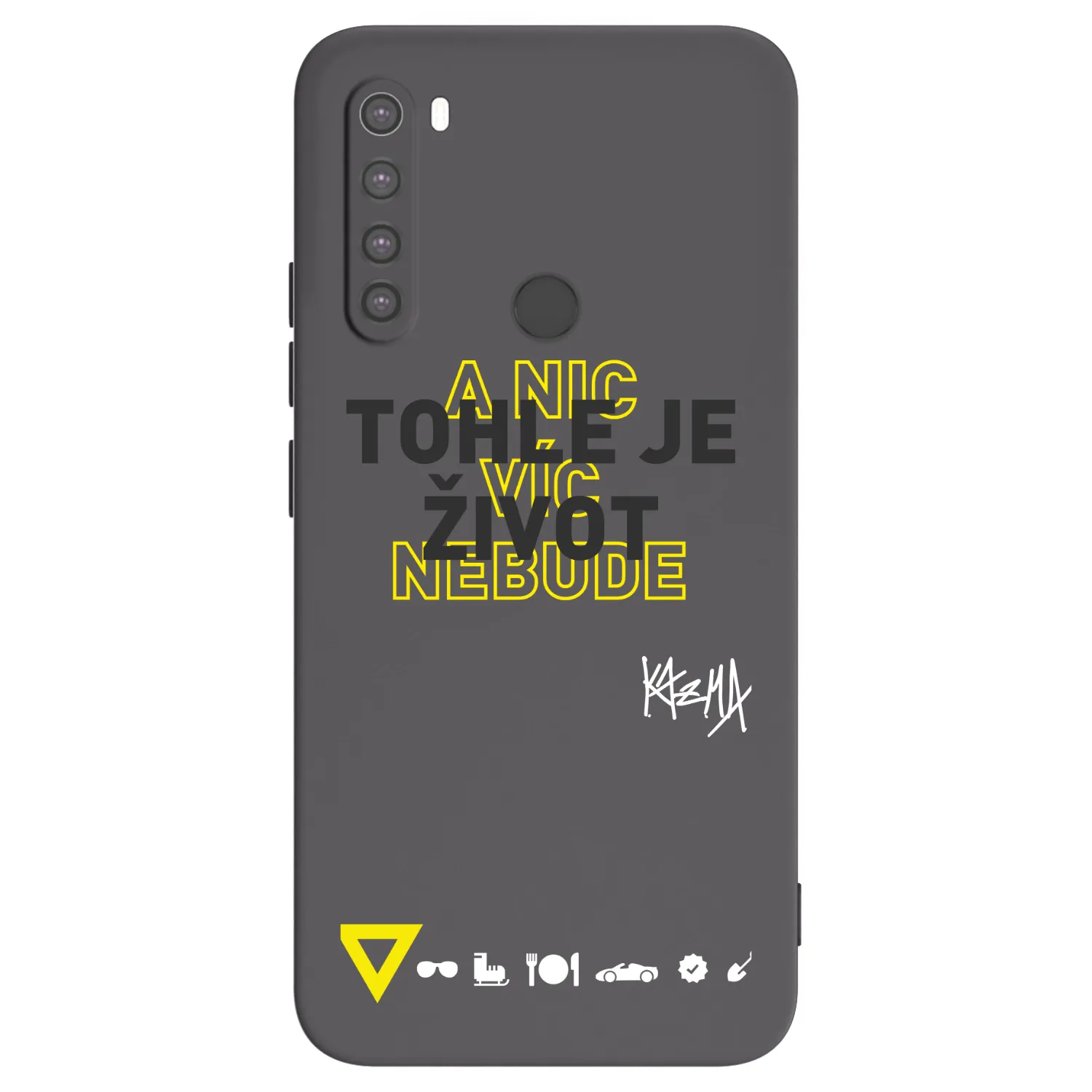 Picasee silikónový čierny obal pre Xiaomi Redmi Note 8 - Kazma - TOHLE JE ŽIVOT A NIC VÍC NEBUDE