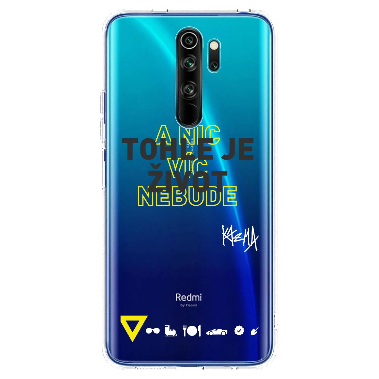 Picasee silikónový prehľadný obal pre Xiaomi Redmi Note 8 Pro - Kazma - TOHLE JE ŽIVOT A NIC VÍC NEBUDE