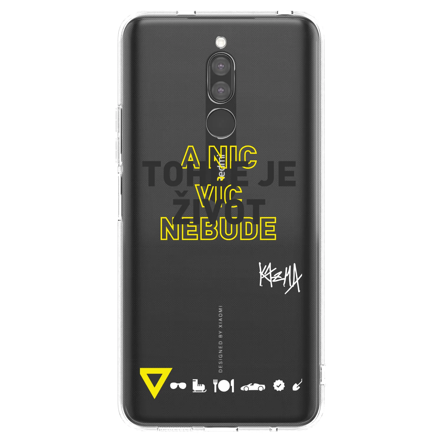 Picasee silikónový prehľadný obal pre Xiaomi Redmi 8 - Kazma - TOHLE JE ŽIVOT A NIC VÍC NEBUDE