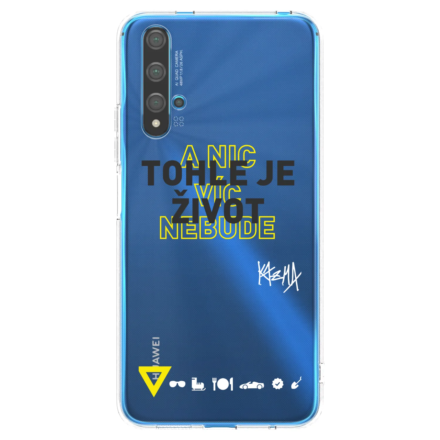 Picasee silikónový prehľadný obal pre Huawei Nova 5T - Kazma - TOHLE JE ŽIVOT A NIC VÍC NEBUDE