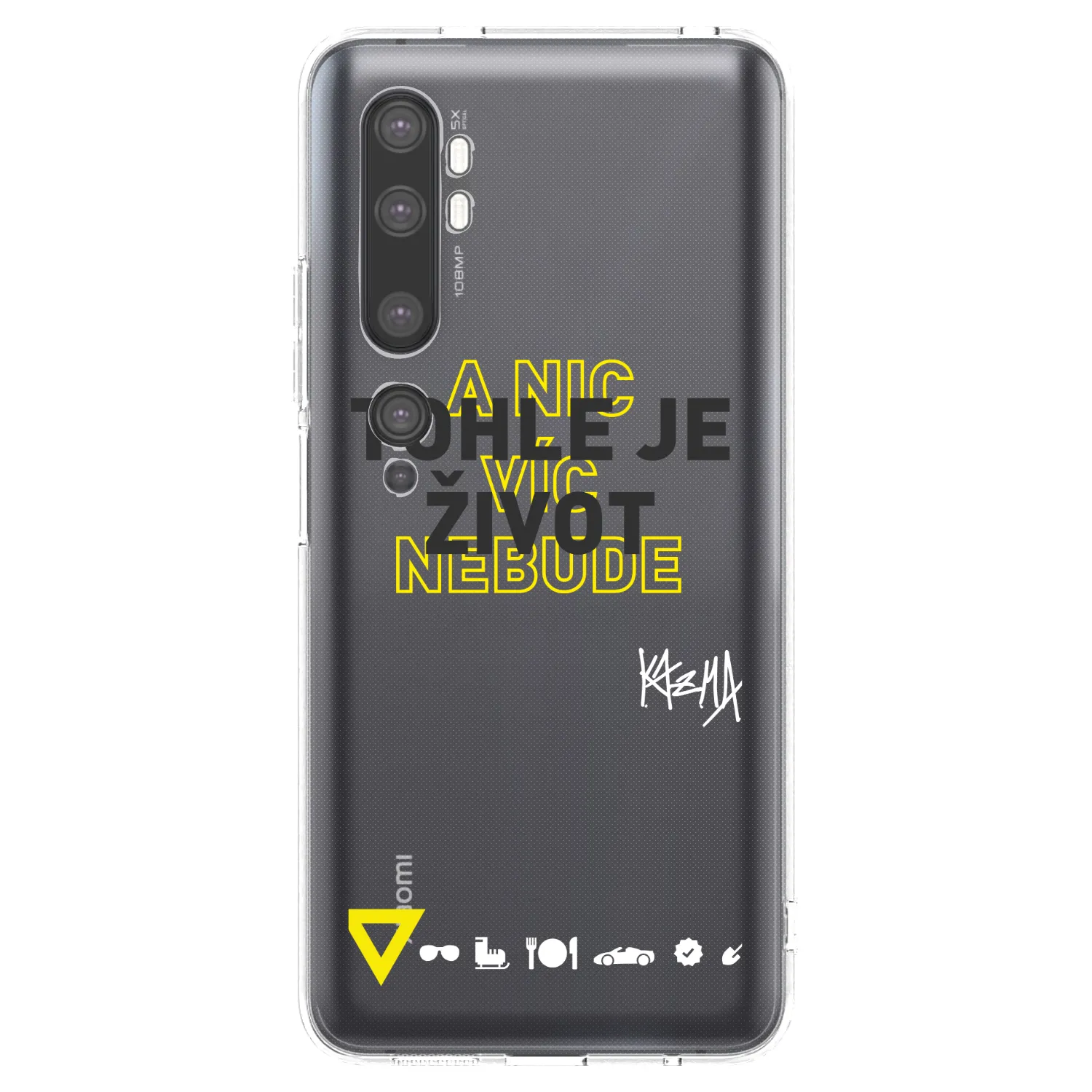 Silikónový prehľadný obal pre Xiaomi Mi Note 10 (Pro) - Kazma - TOHLE JE ŽIVOT A NIC VÍC NEBUDE