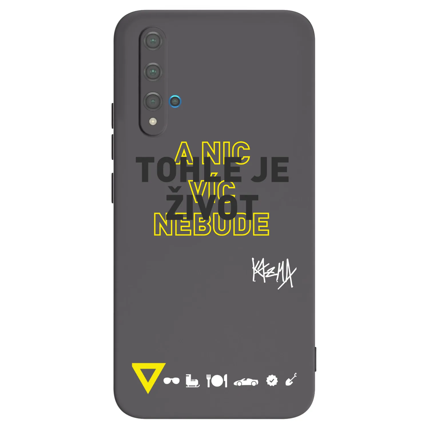 Picasee silikónový čierny obal pre Huawei Nova 5T - Kazma - TOHLE JE ŽIVOT A NIC VÍC NEBUDE