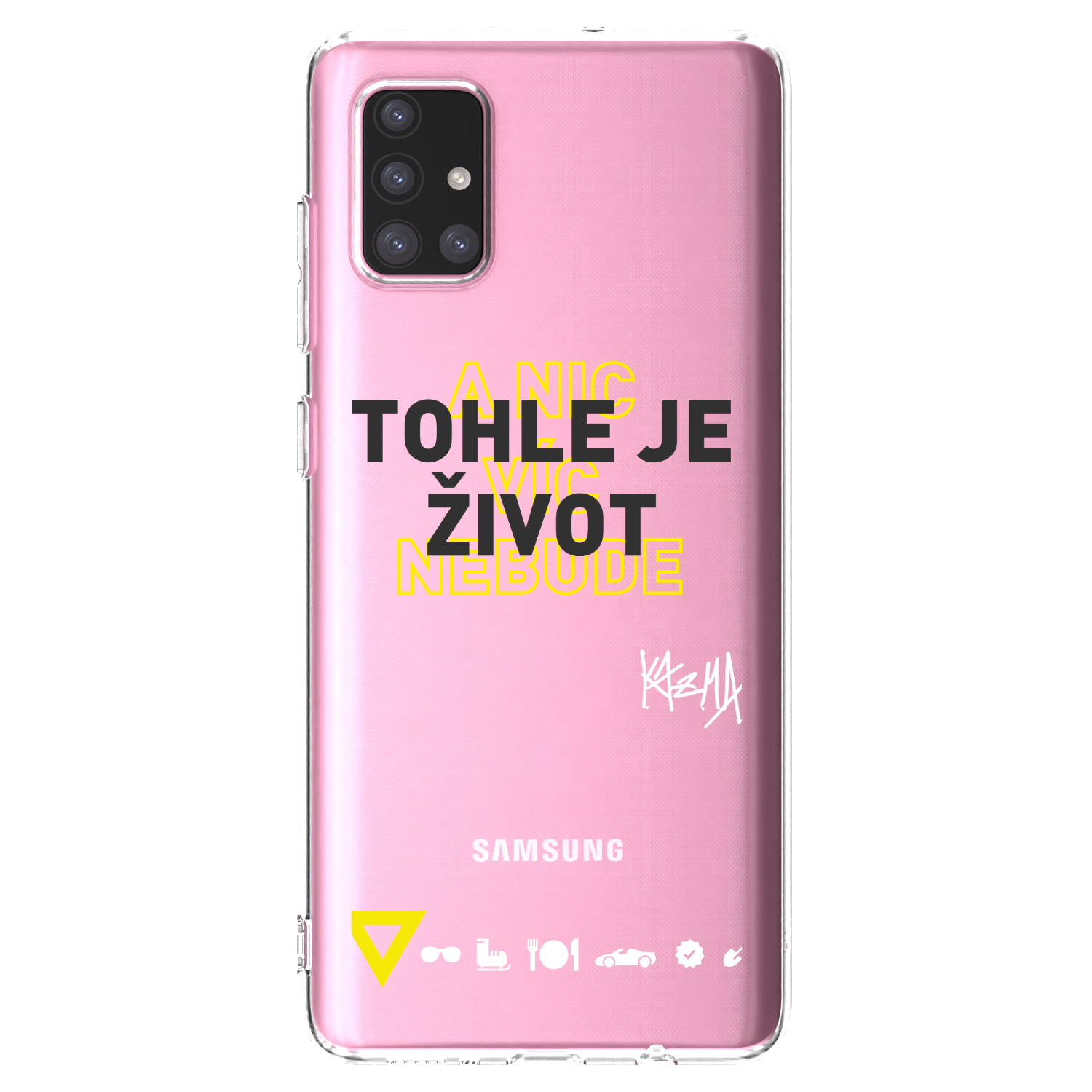 Picasee silikónový prehľadný obal pre Samsung Galaxy A71 A715F - Kazma - TOHLE JE ŽIVOT A NIC VÍC NEBUDE